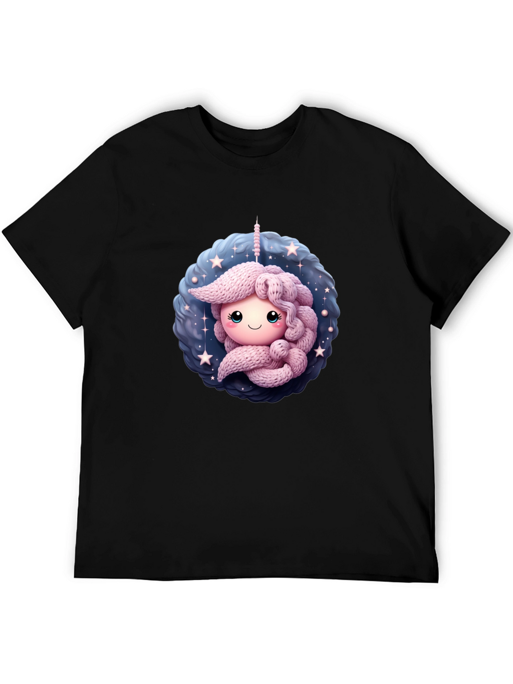 Cute Unicorn Black T-Shirt