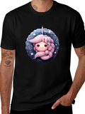 Cute Unicorn Black T-Shirt