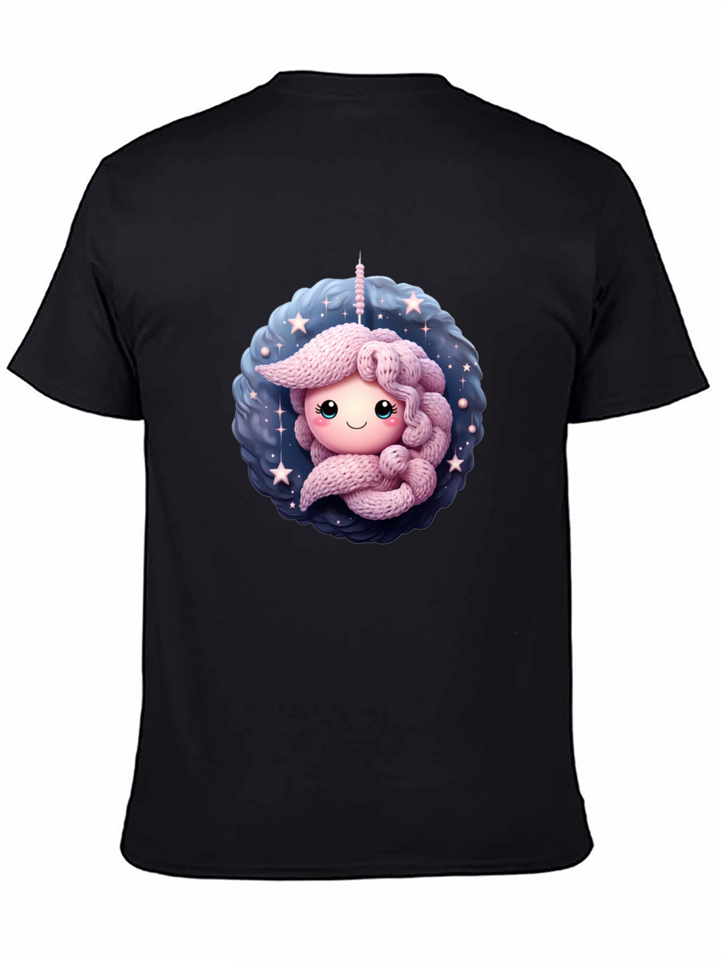 Cute Unicorn Black T-Shirt