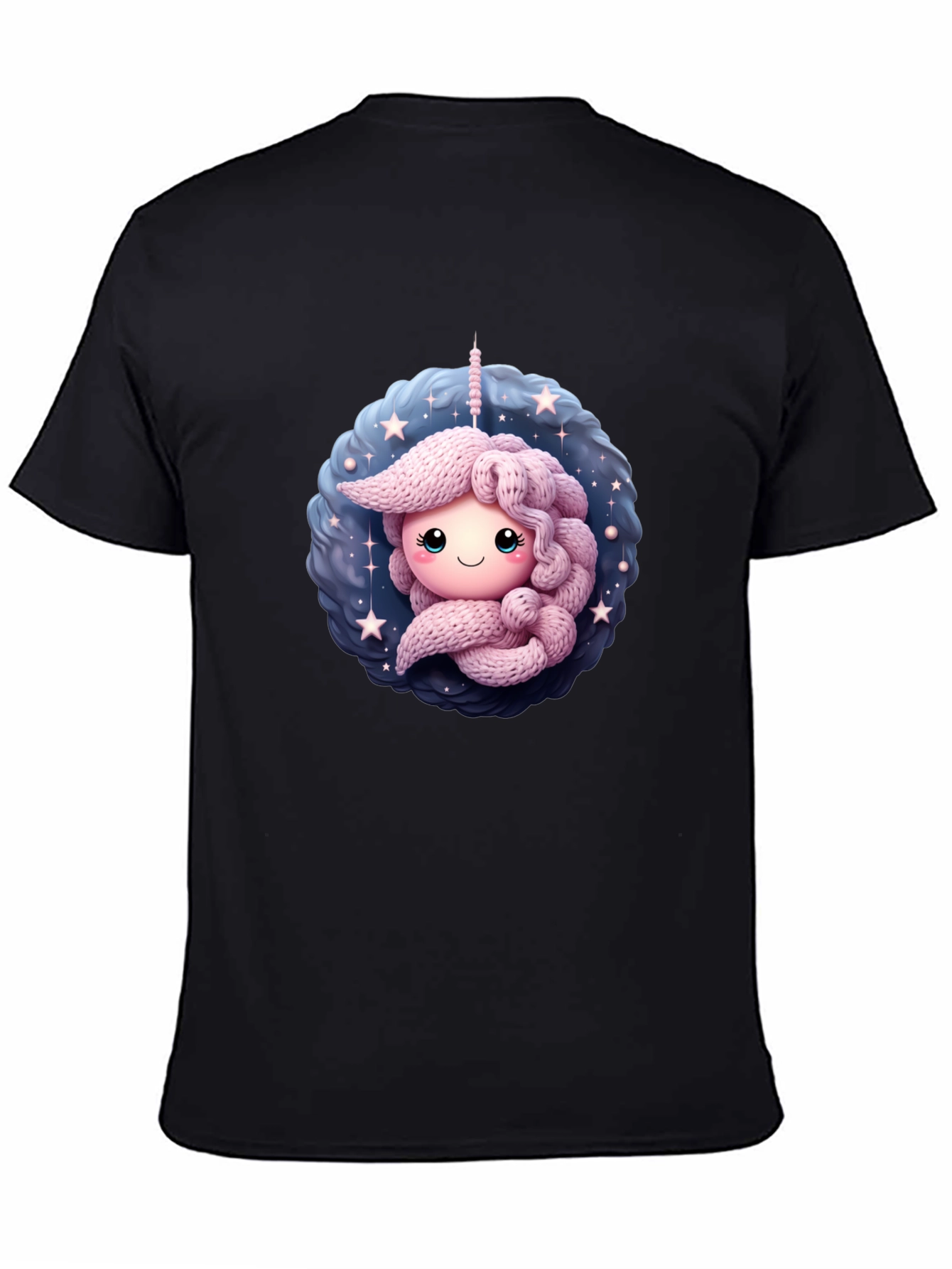 Cute Unicorn Black T-Shirt