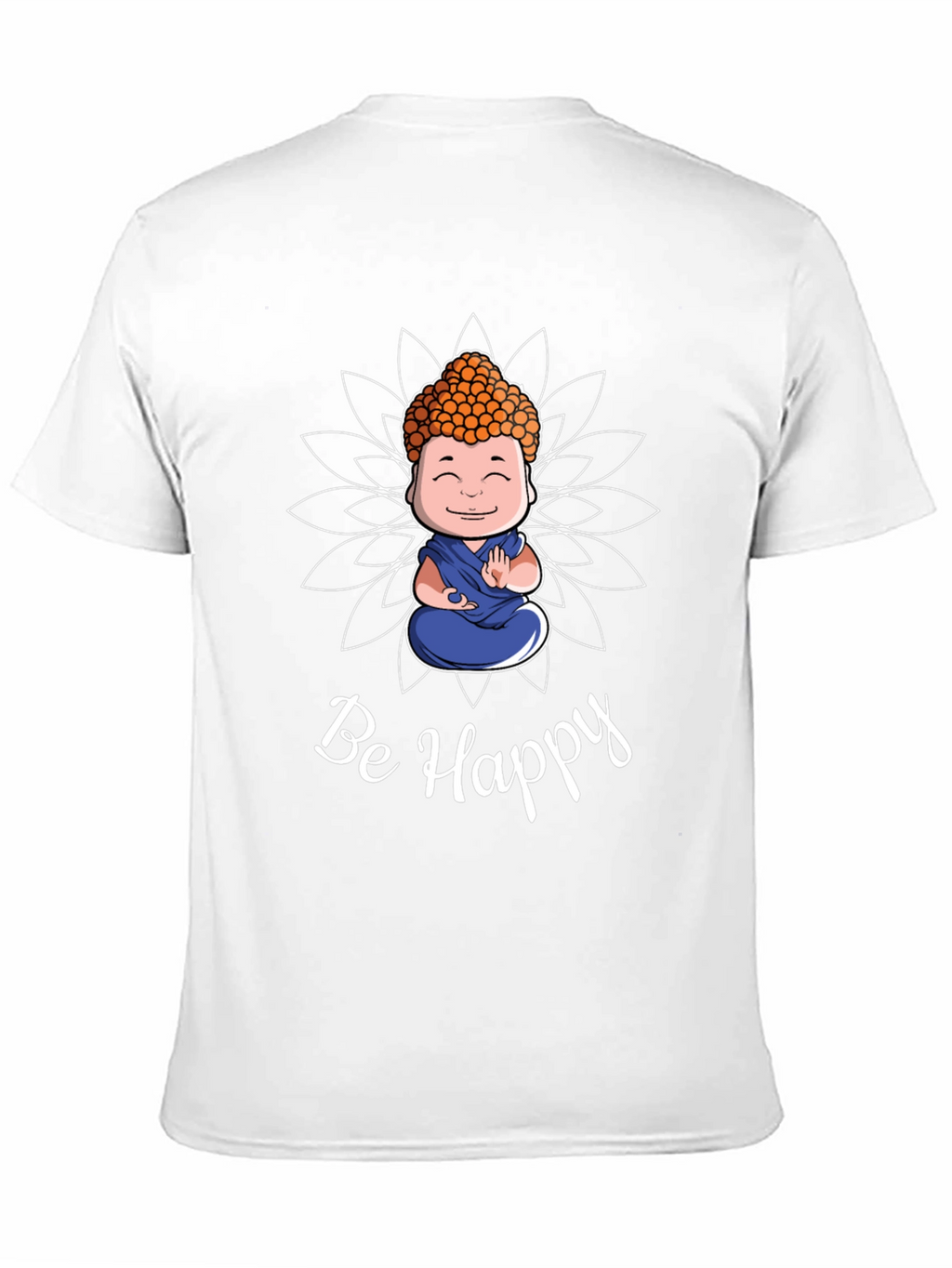 Be Happy Buddha Graphic T-Shirt