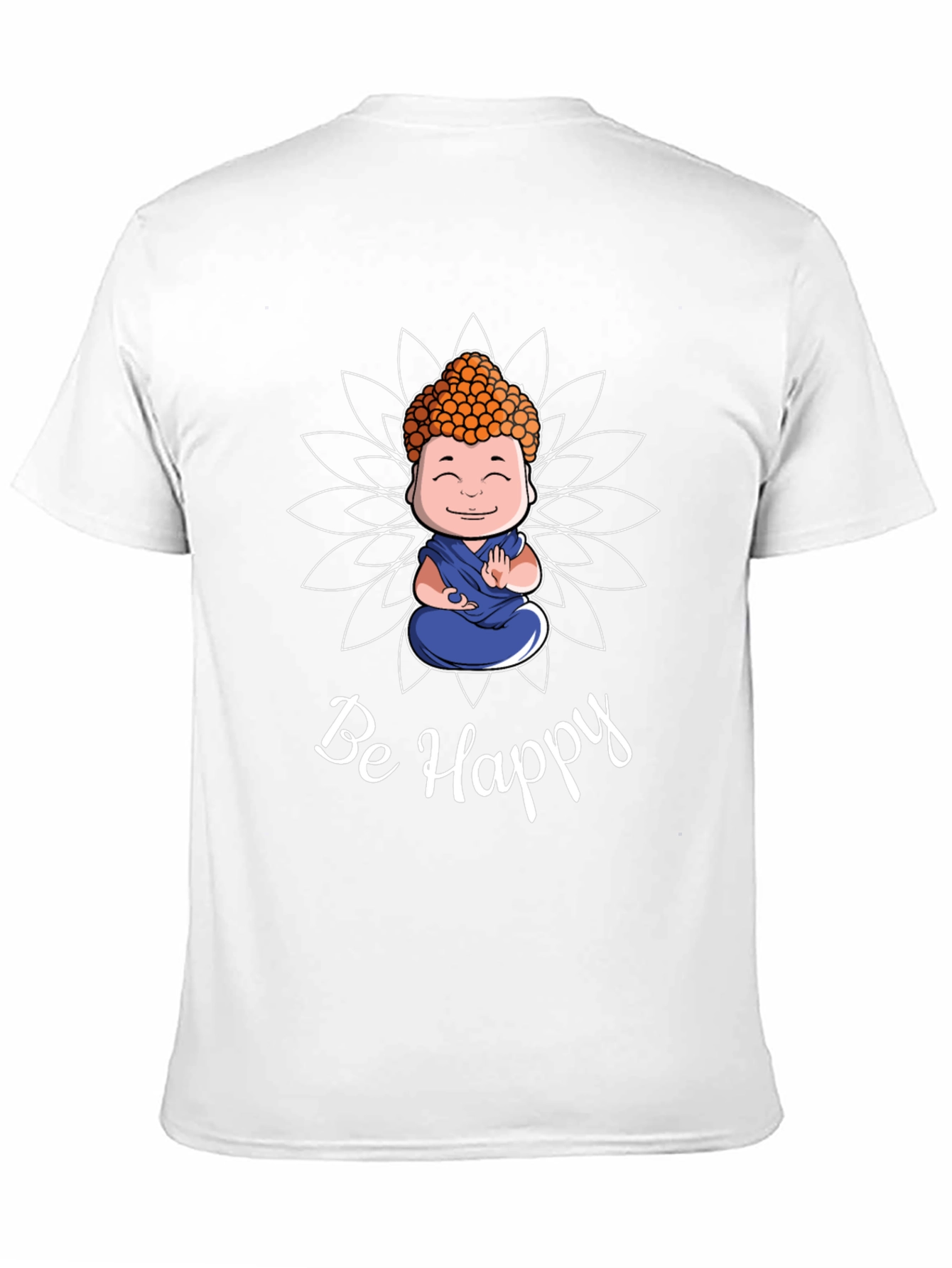 Be Happy Buddha Graphic T-Shirt
