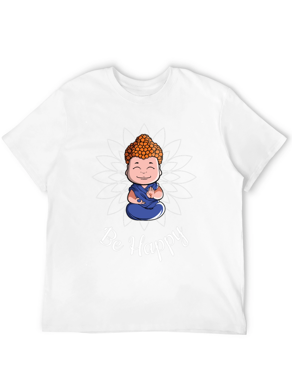 Be Happy Buddha Graphic T-Shirt