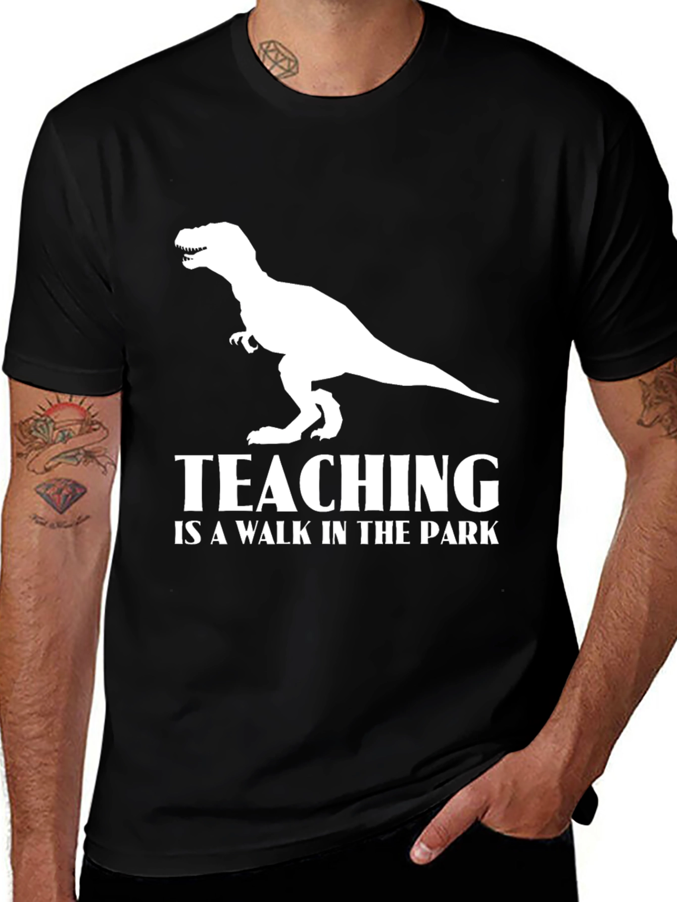 Teaching Dinosaur T-Shirt Funny Teacher Tee