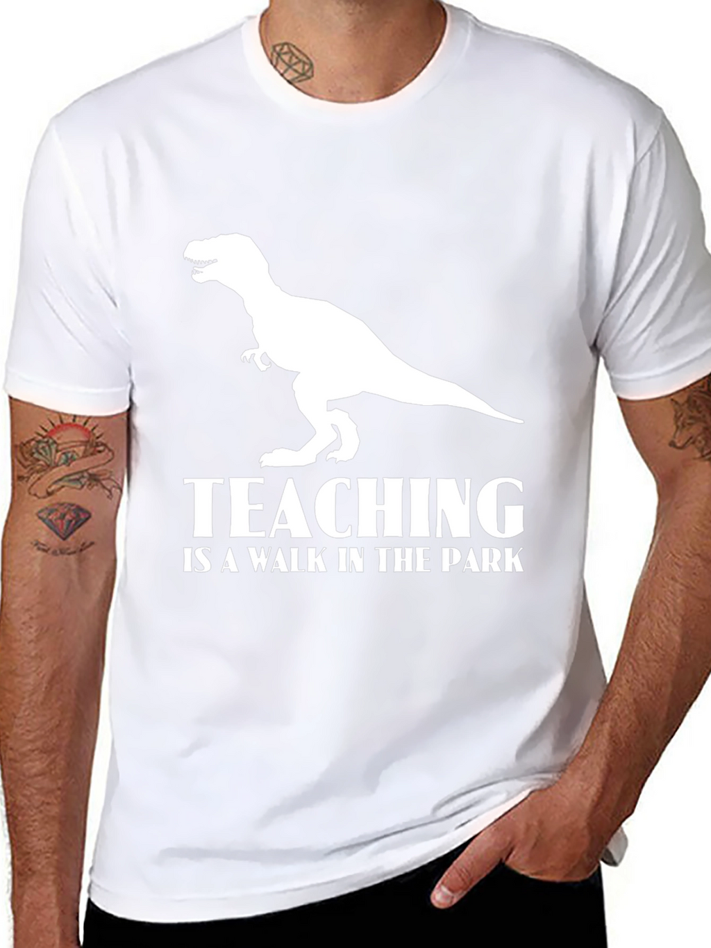 Teaching Dinosaur T-Shirt Funny Teacher Tee