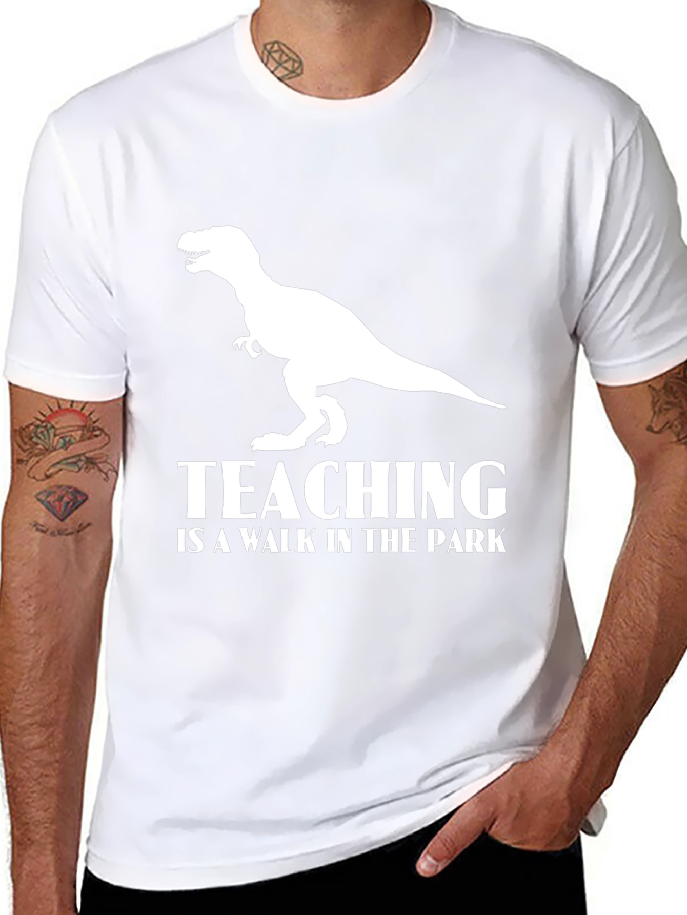 Teaching Dinosaur T-Shirt Funny Teacher Tee