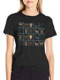 Unique Patterned Black T-Shirt