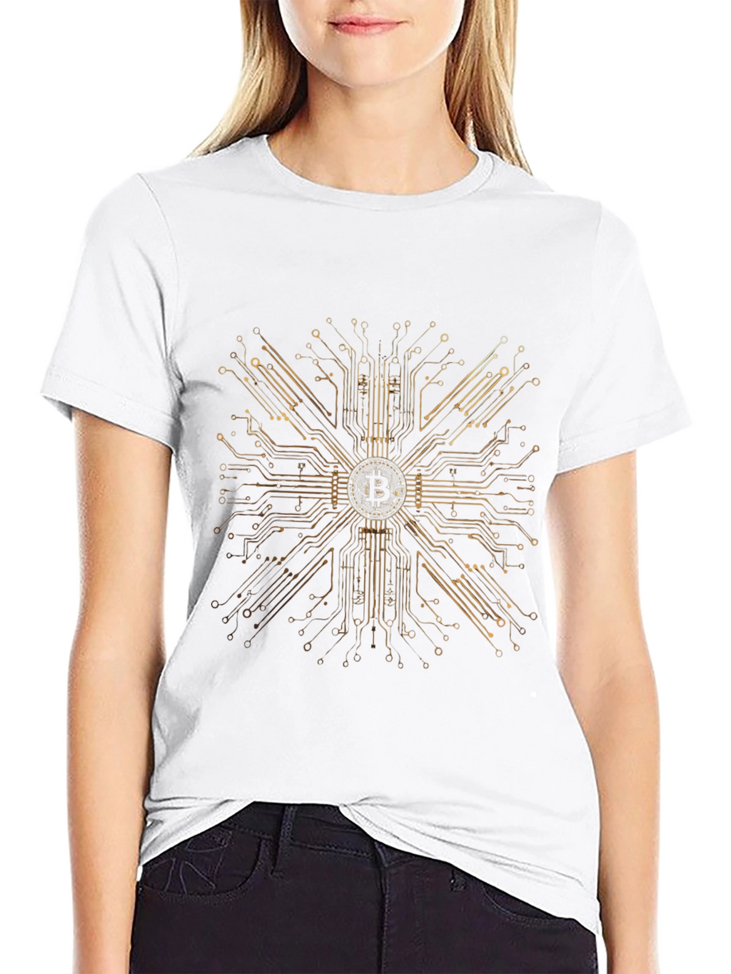 Bitcoin Circuit Board Graphic T-Shirt