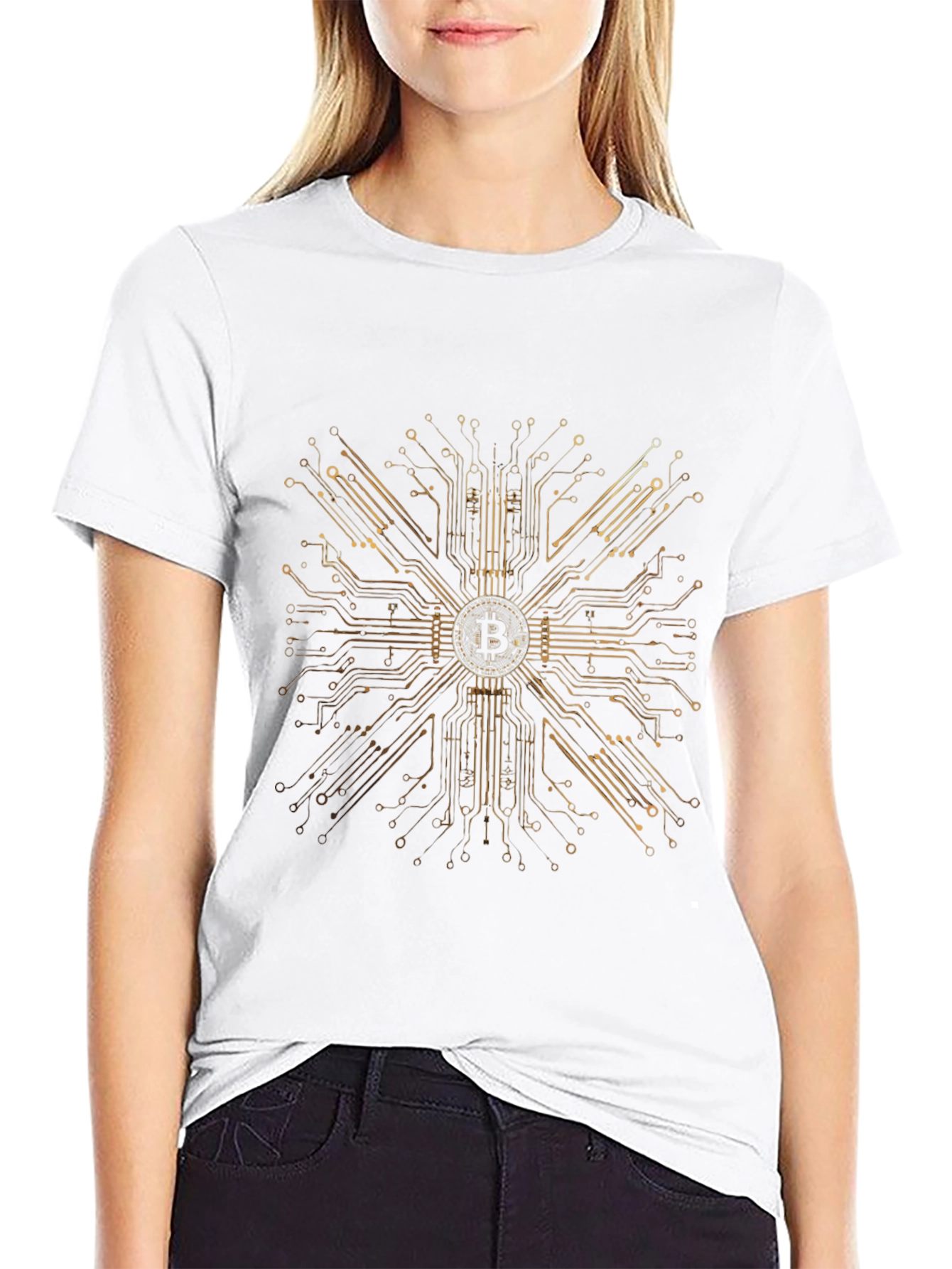 Bitcoin Circuit Board Graphic T-Shirt