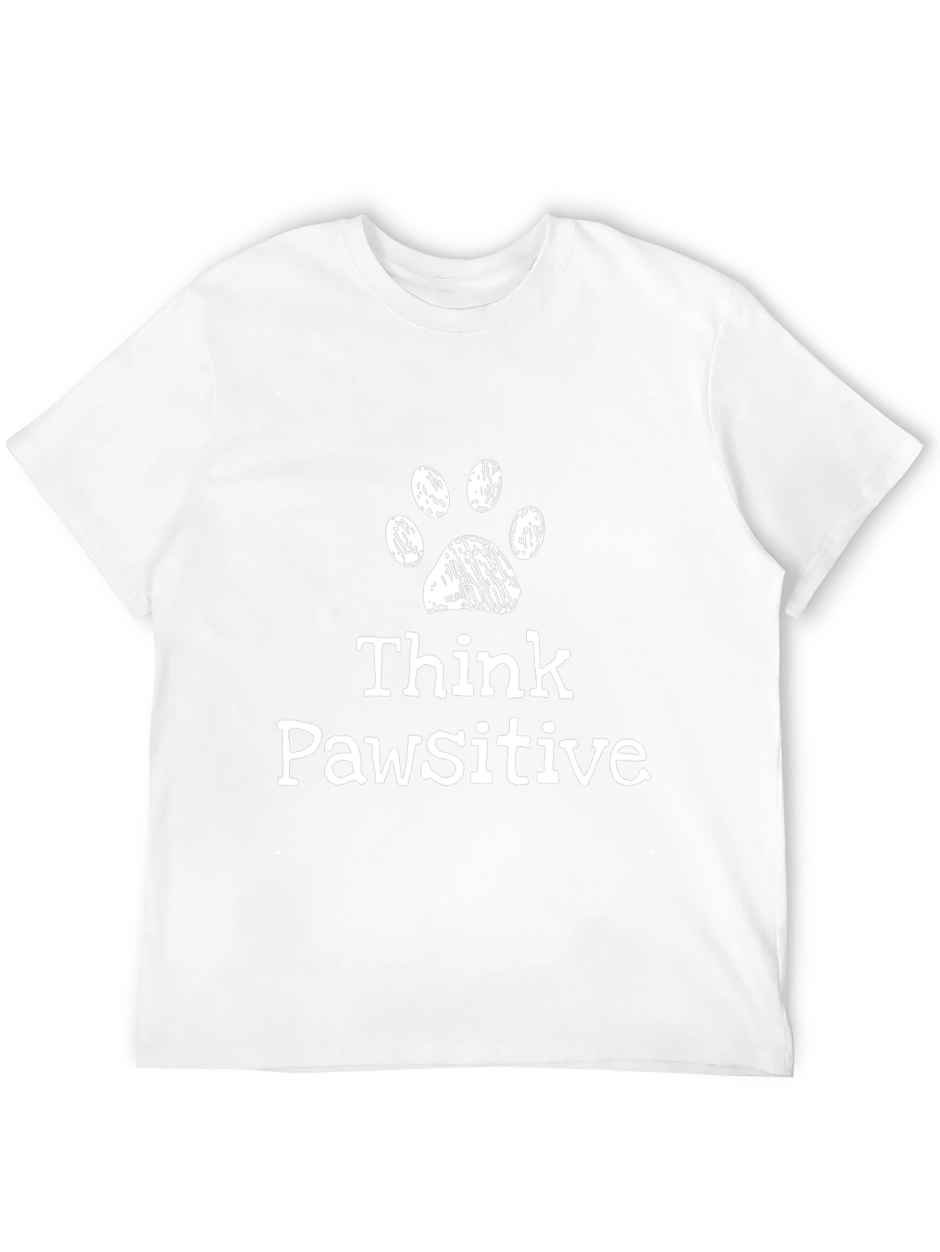 Think Pawsitive Mens Graphic T-Shirt