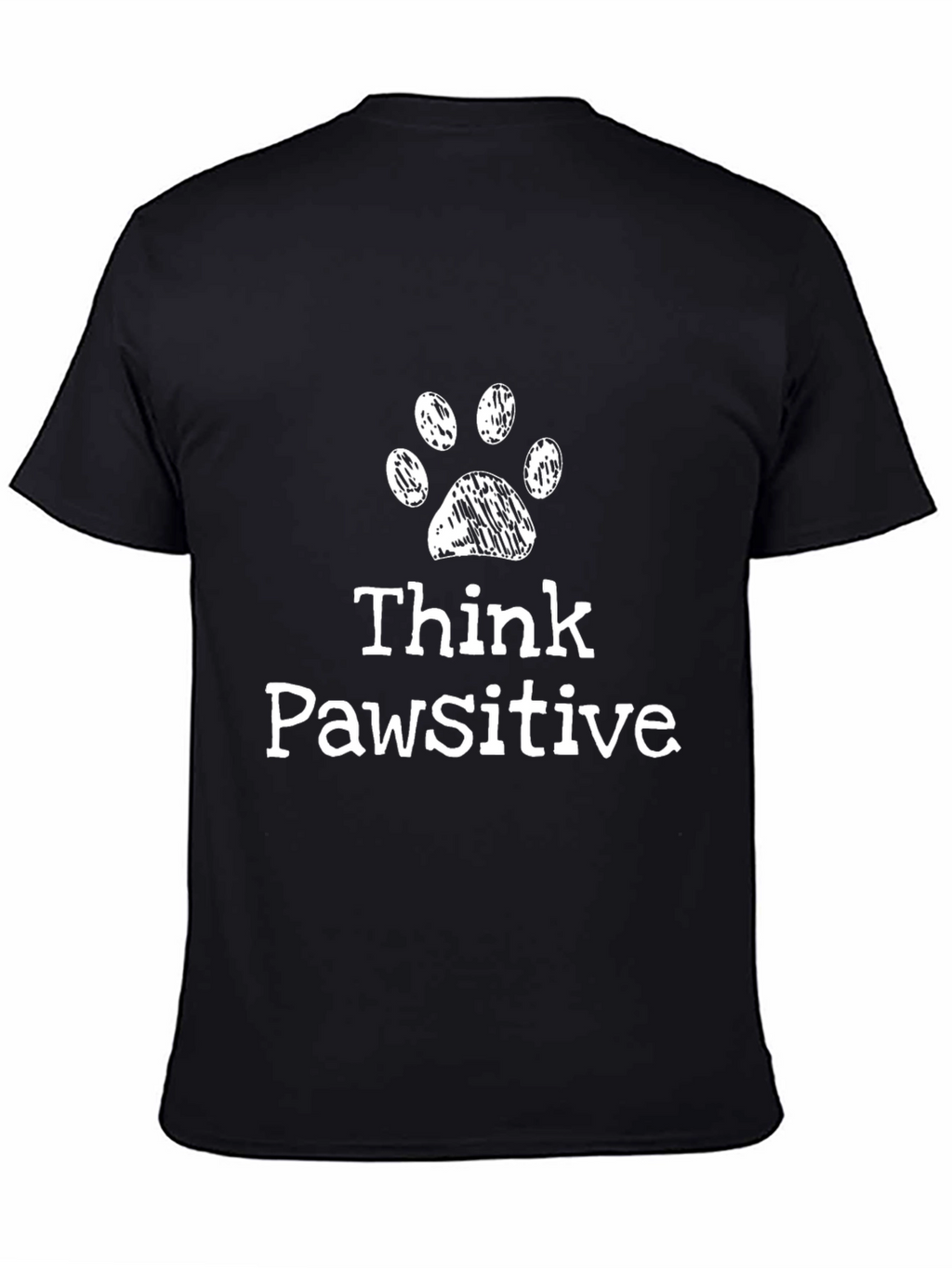Think Pawsitive Mens Graphic T-Shirt