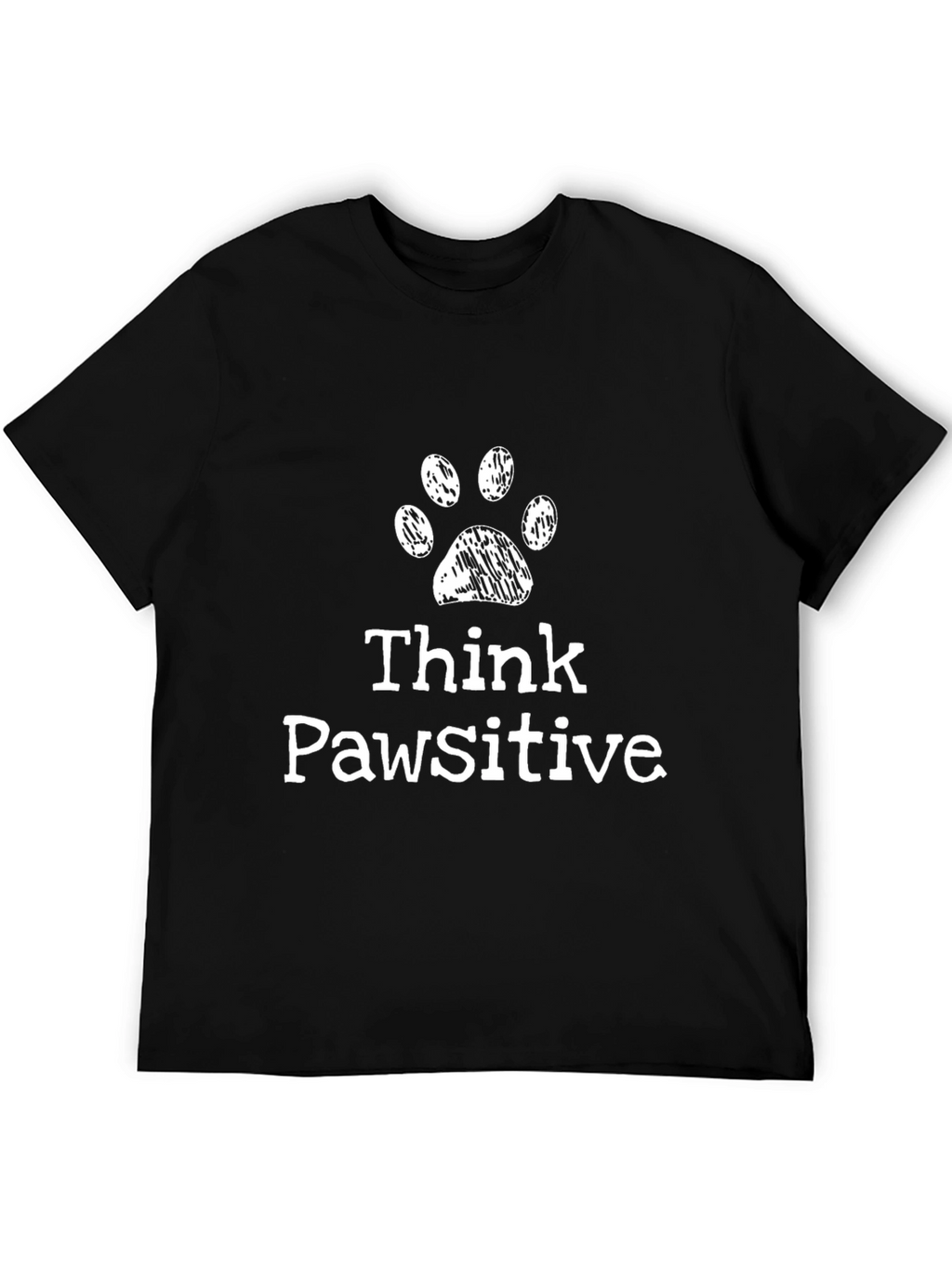 Think Pawsitive Mens Graphic T-Shirt
