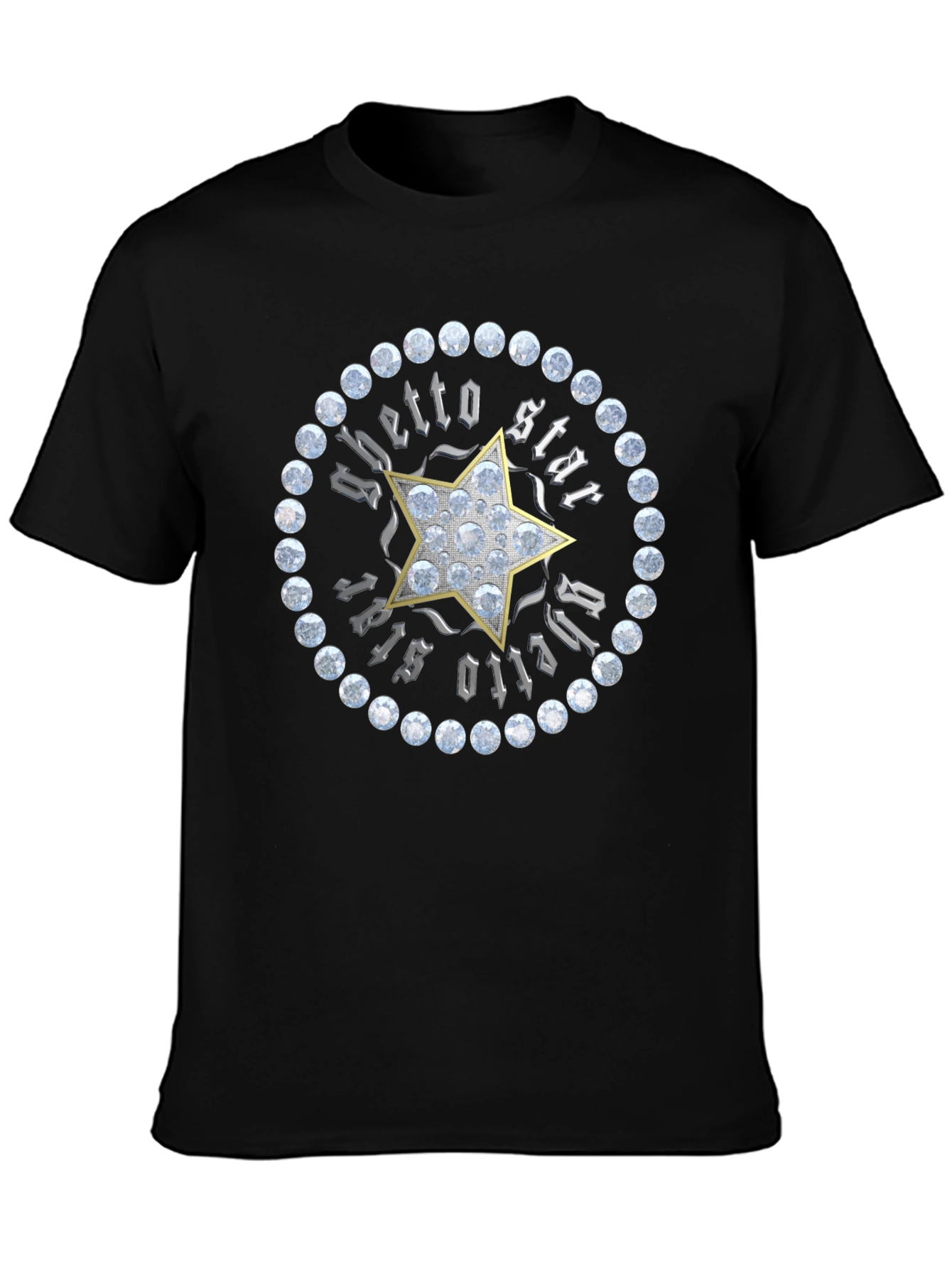 Ghetto Star Graphic Print Mens T-Shirt