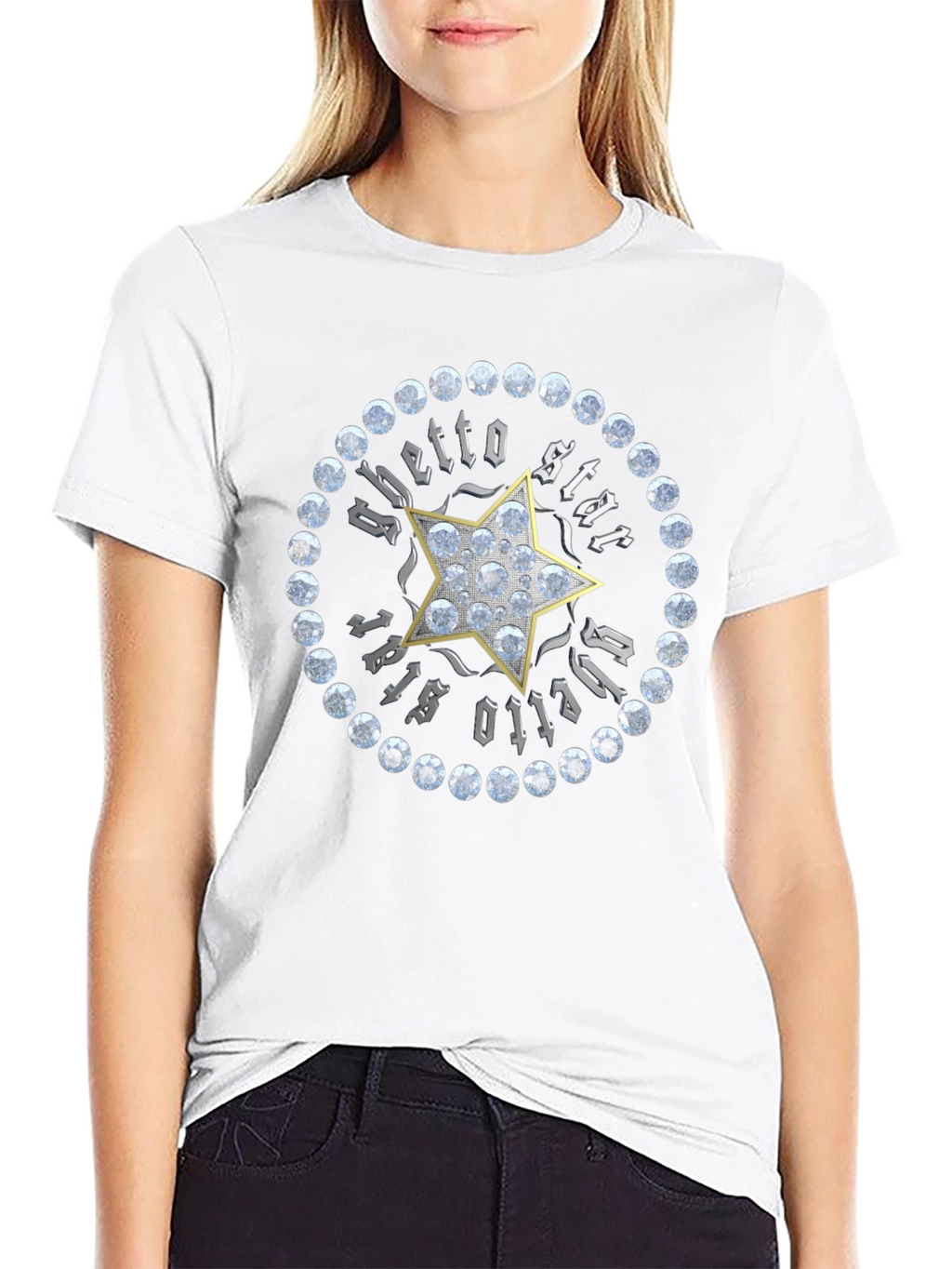Ghetto Star Graphic Print Mens T-Shirt