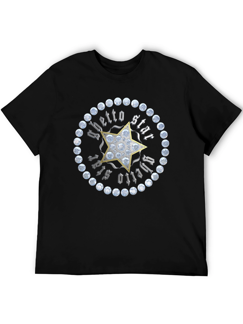 Ghetto Star Graphic Print Mens T-Shirt