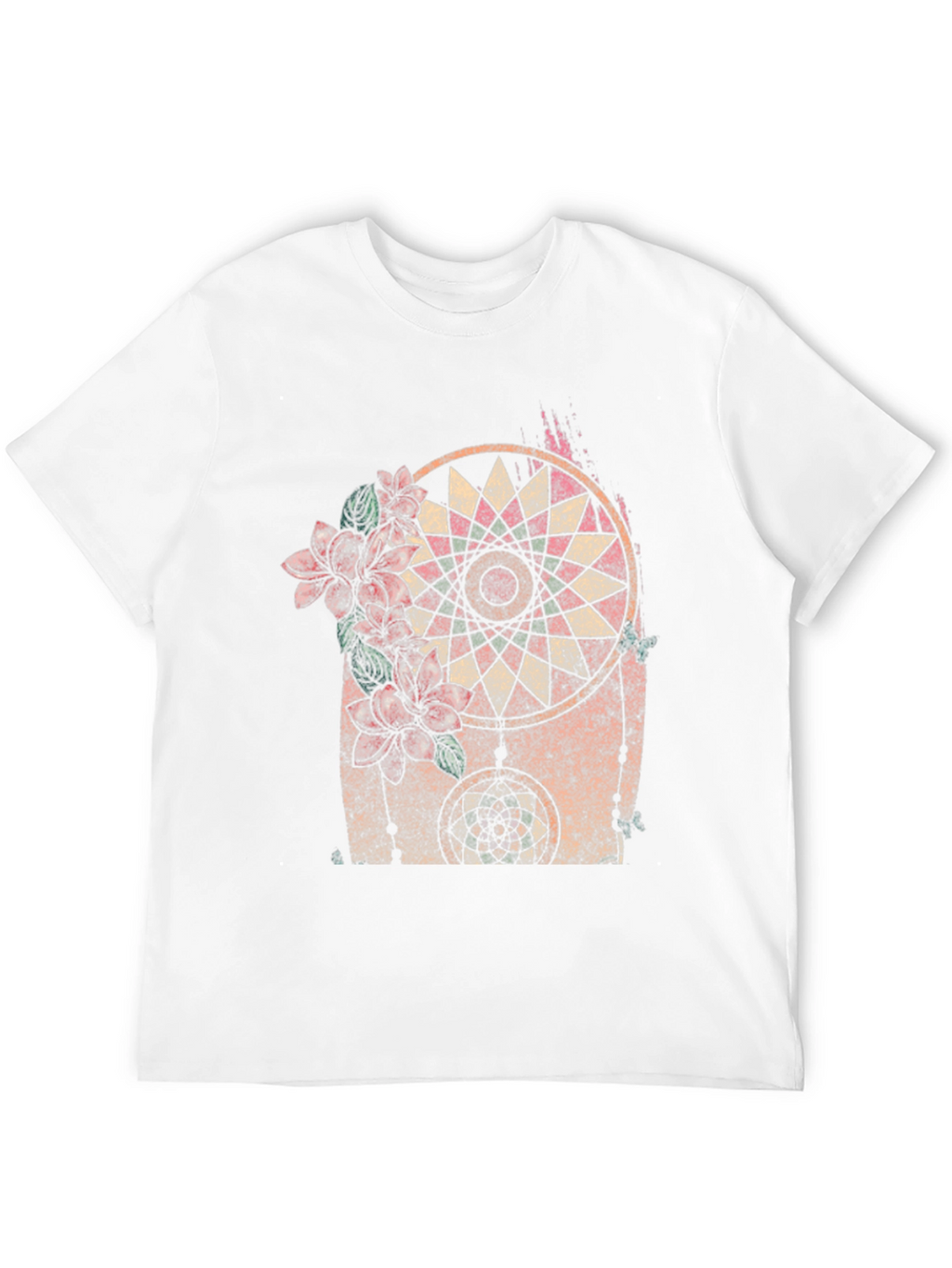 Dreamcatcher Floral Graphic Black T-Shirt