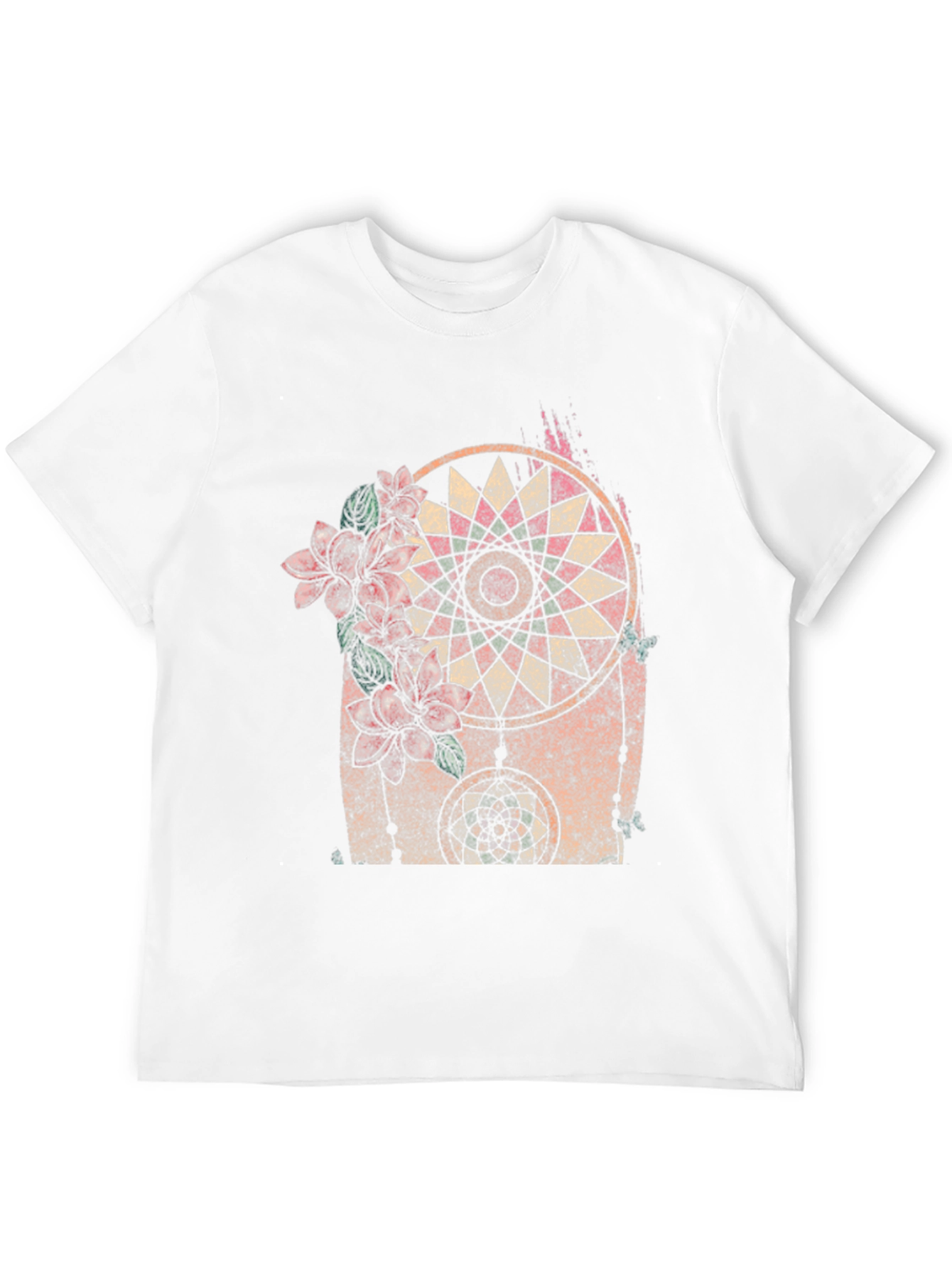 Dreamcatcher Floral Graphic Black T-Shirt