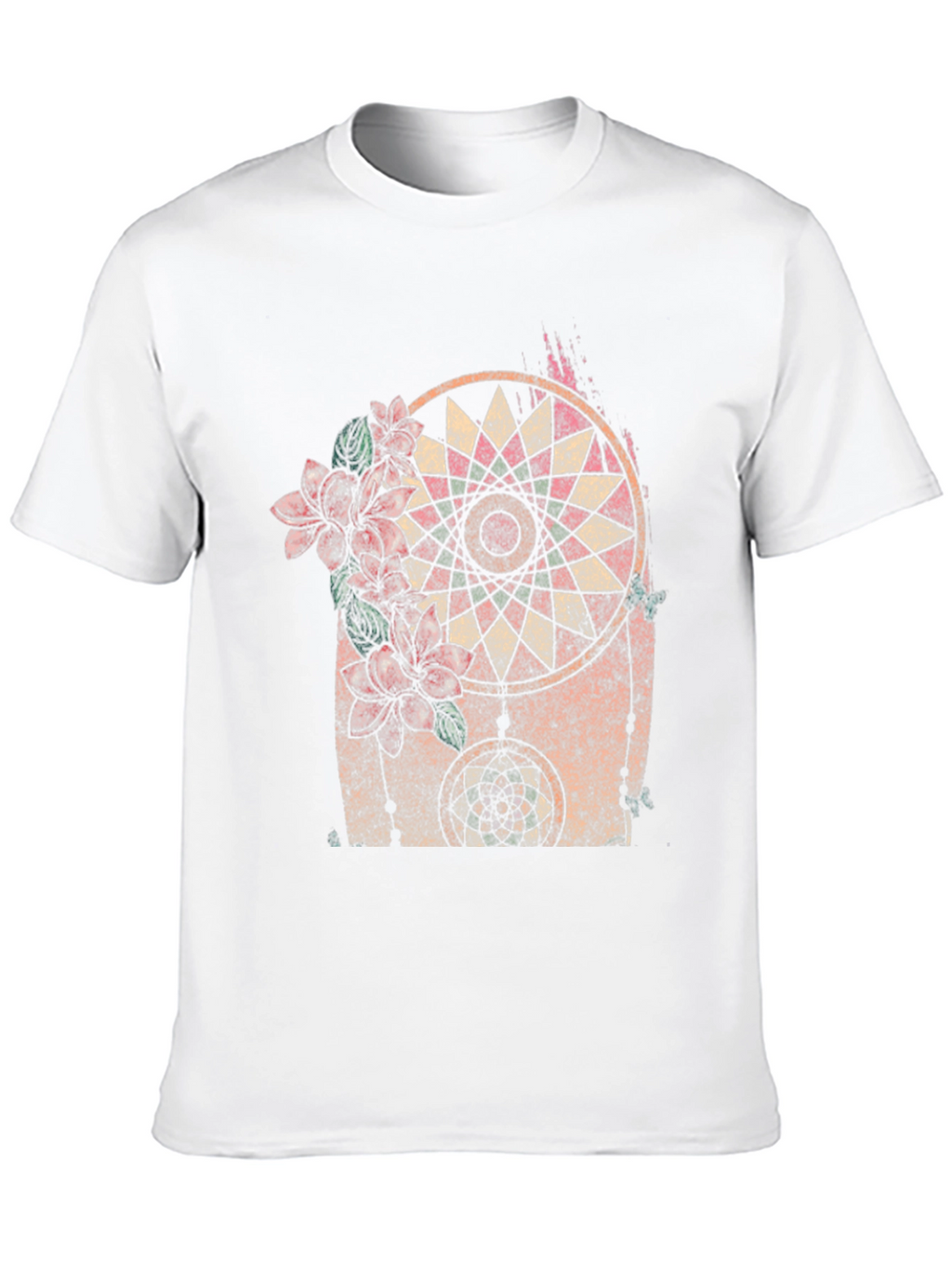 Dreamcatcher Floral Graphic Black T-Shirt