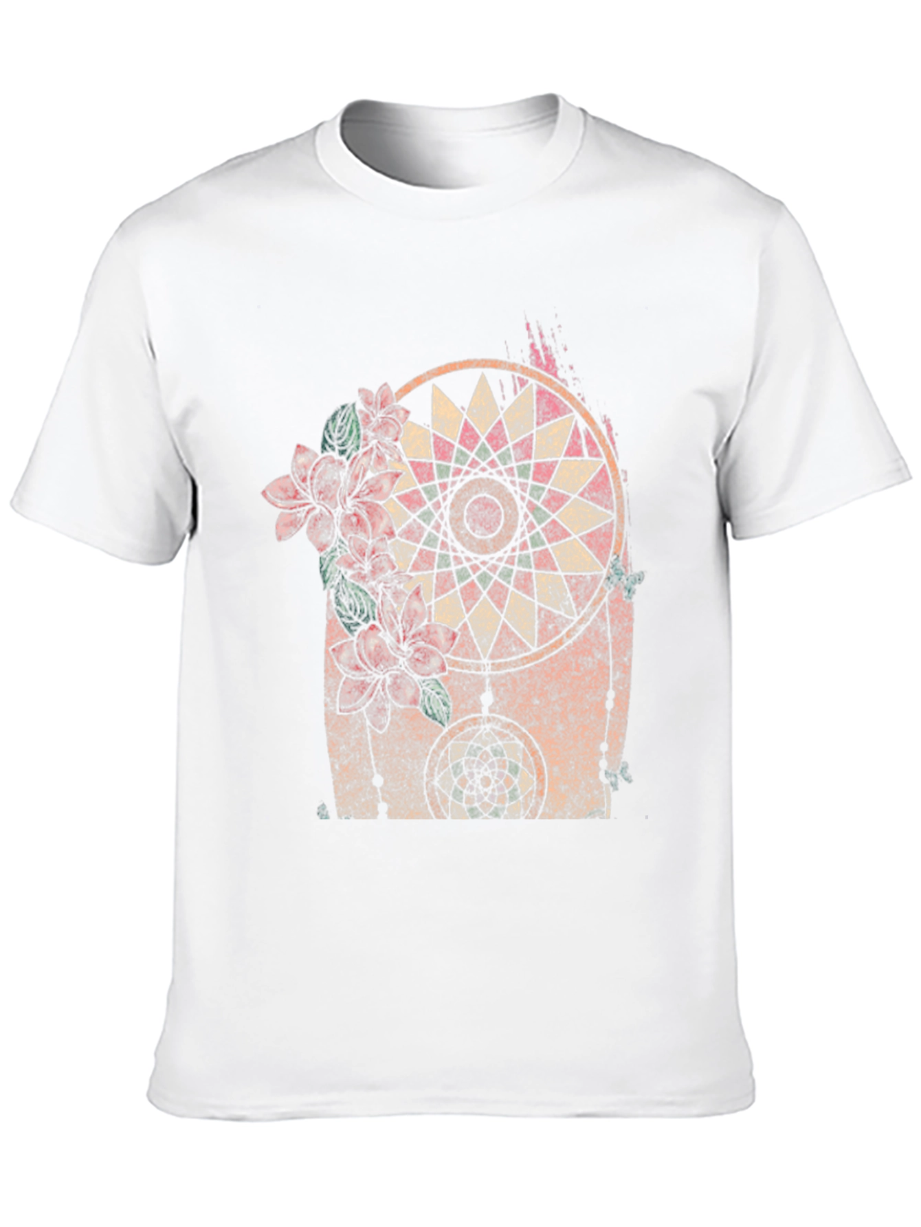 Dreamcatcher Floral Graphic Black T-Shirt