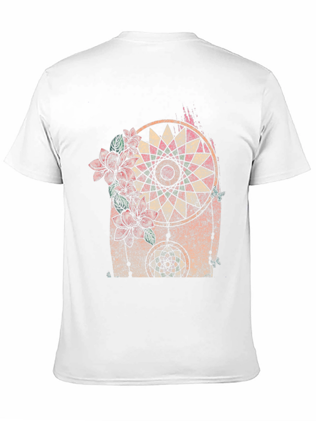 Dreamcatcher Floral Graphic Black T-Shirt