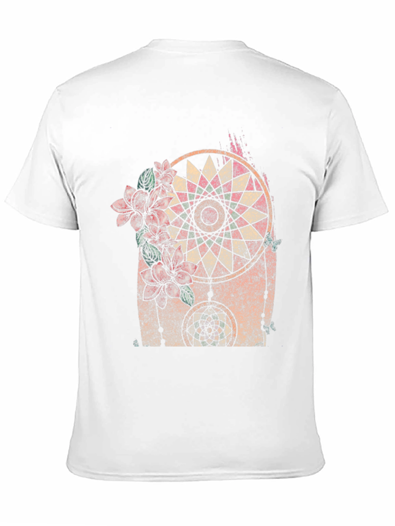 Dreamcatcher Floral Graphic Black T-Shirt