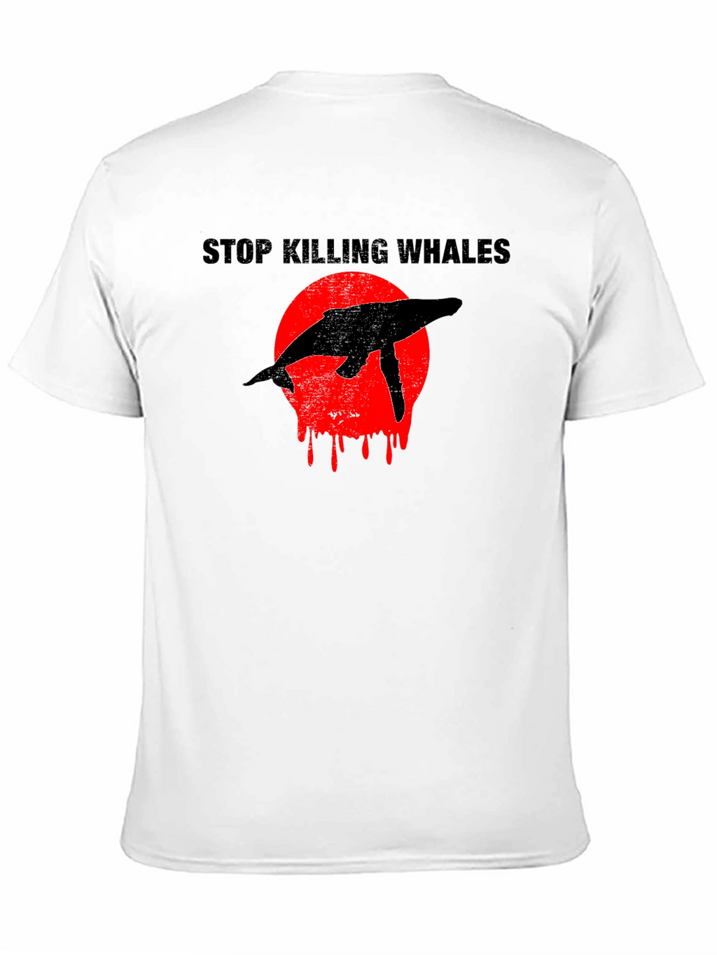Stop Killing Whales Graphic Tee - Black Activist T-Shirt