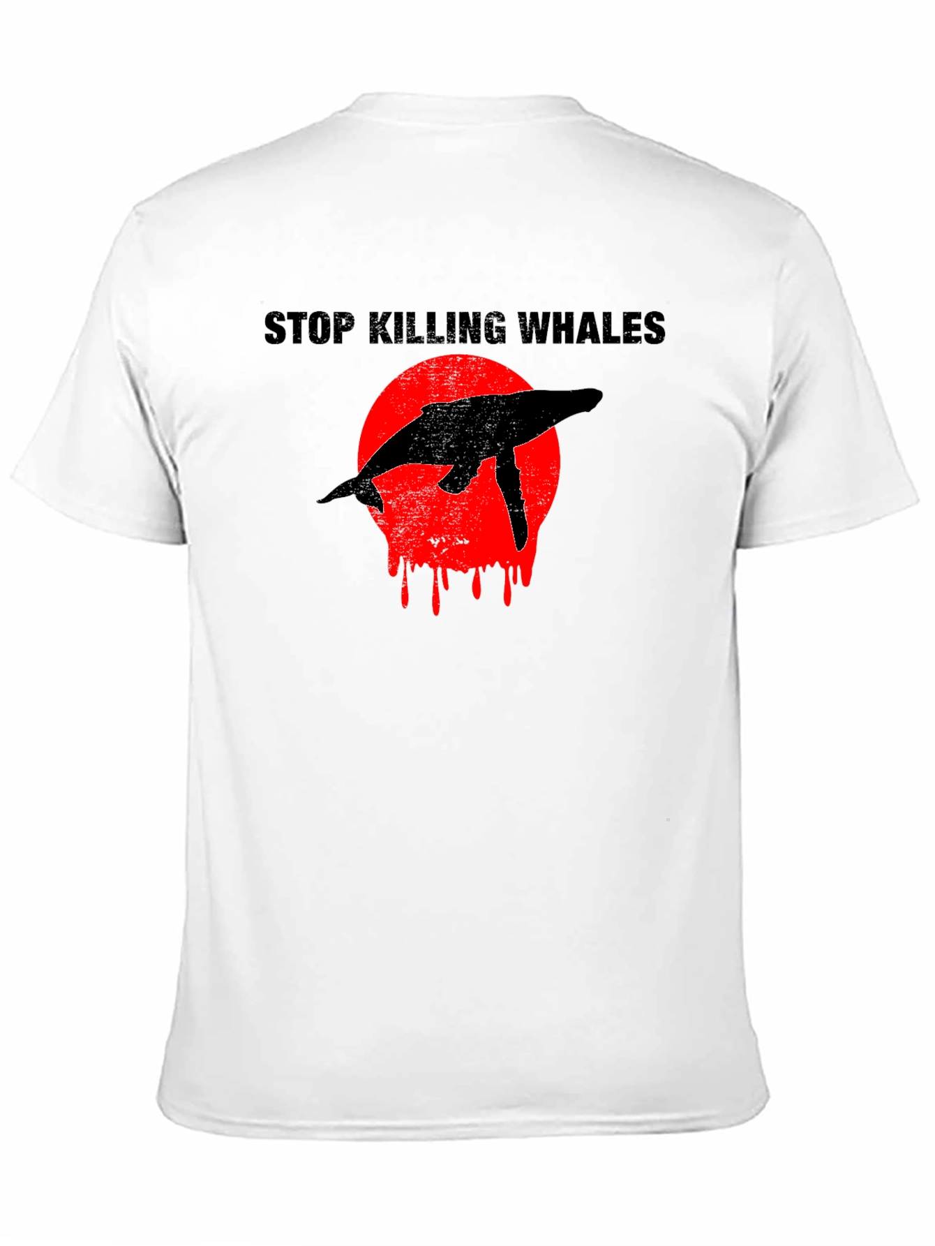 Stop Killing Whales Graphic Tee - Black Activist T-Shirt