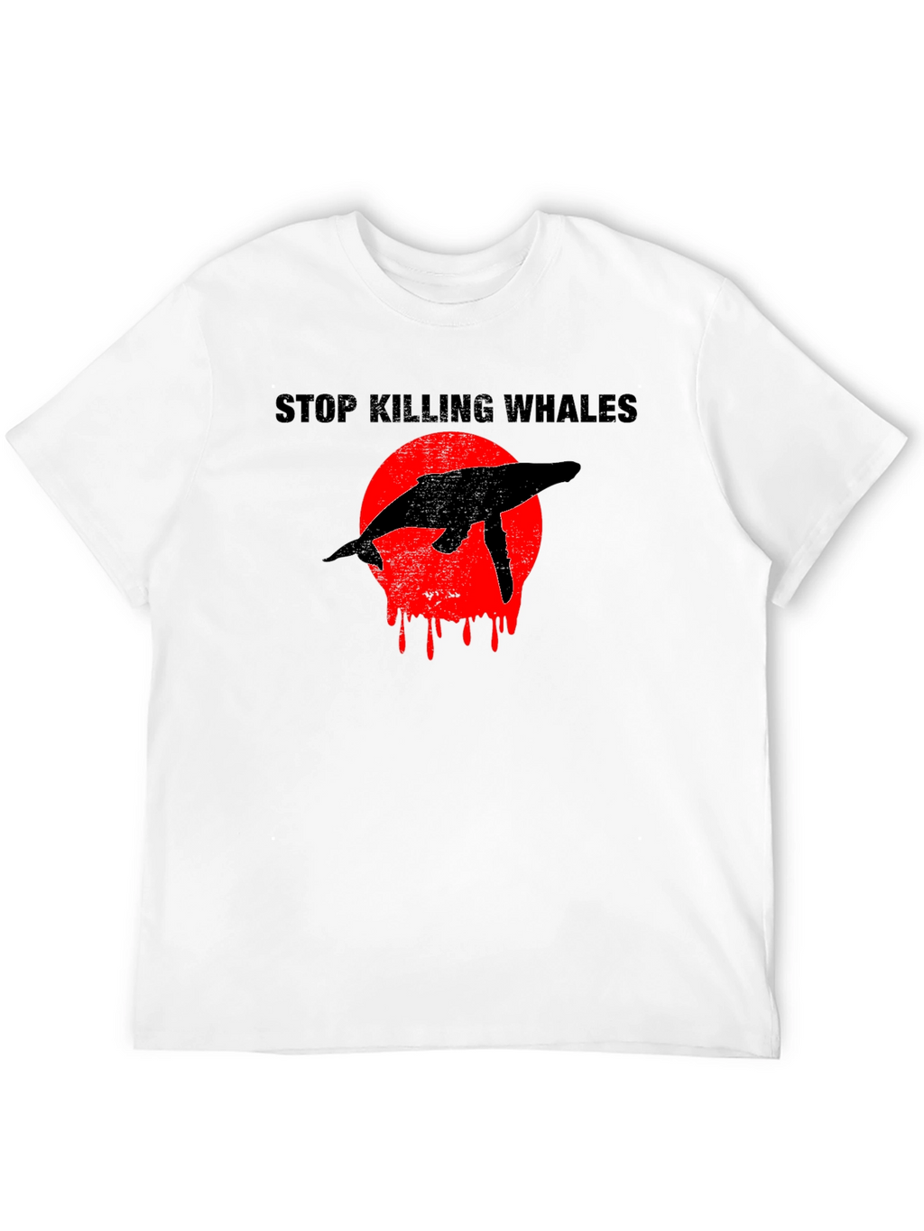 Stop Killing Whales Graphic Tee - Black Activist T-Shirt