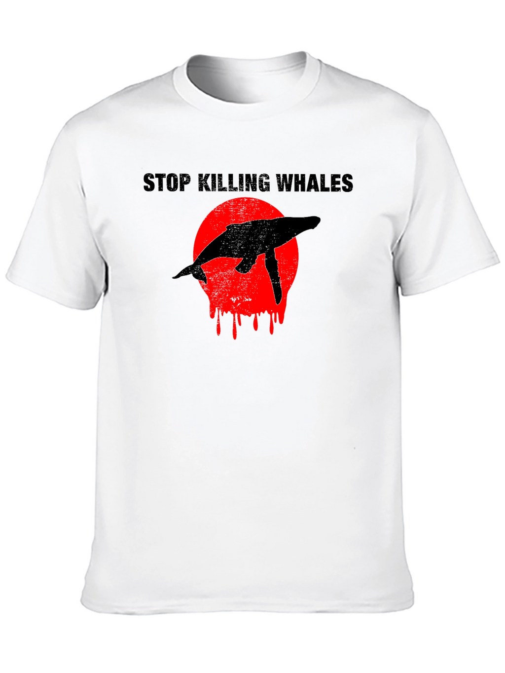 Stop Killing Whales Graphic Tee - Black Activist T-Shirt