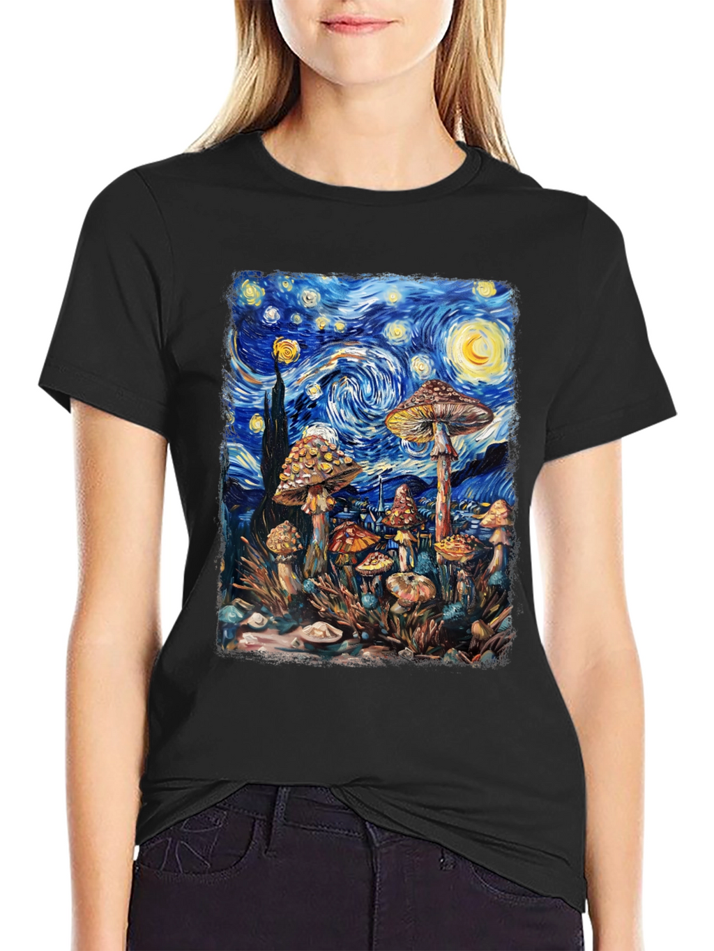 Starry Night Mushroom Tee