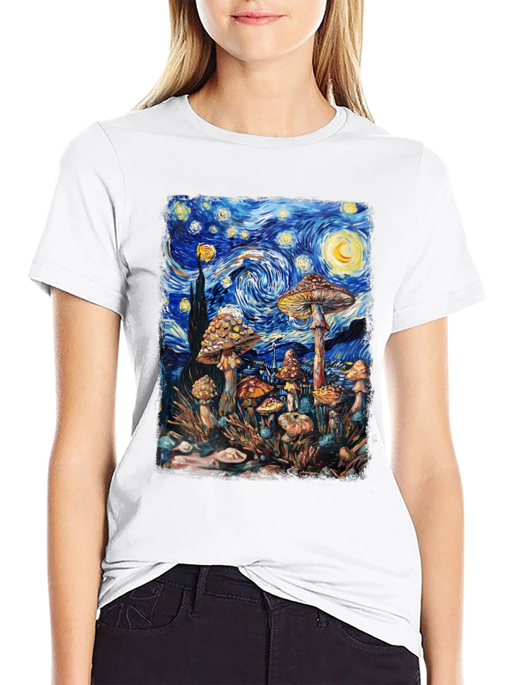 Starry Night Mushroom Tee