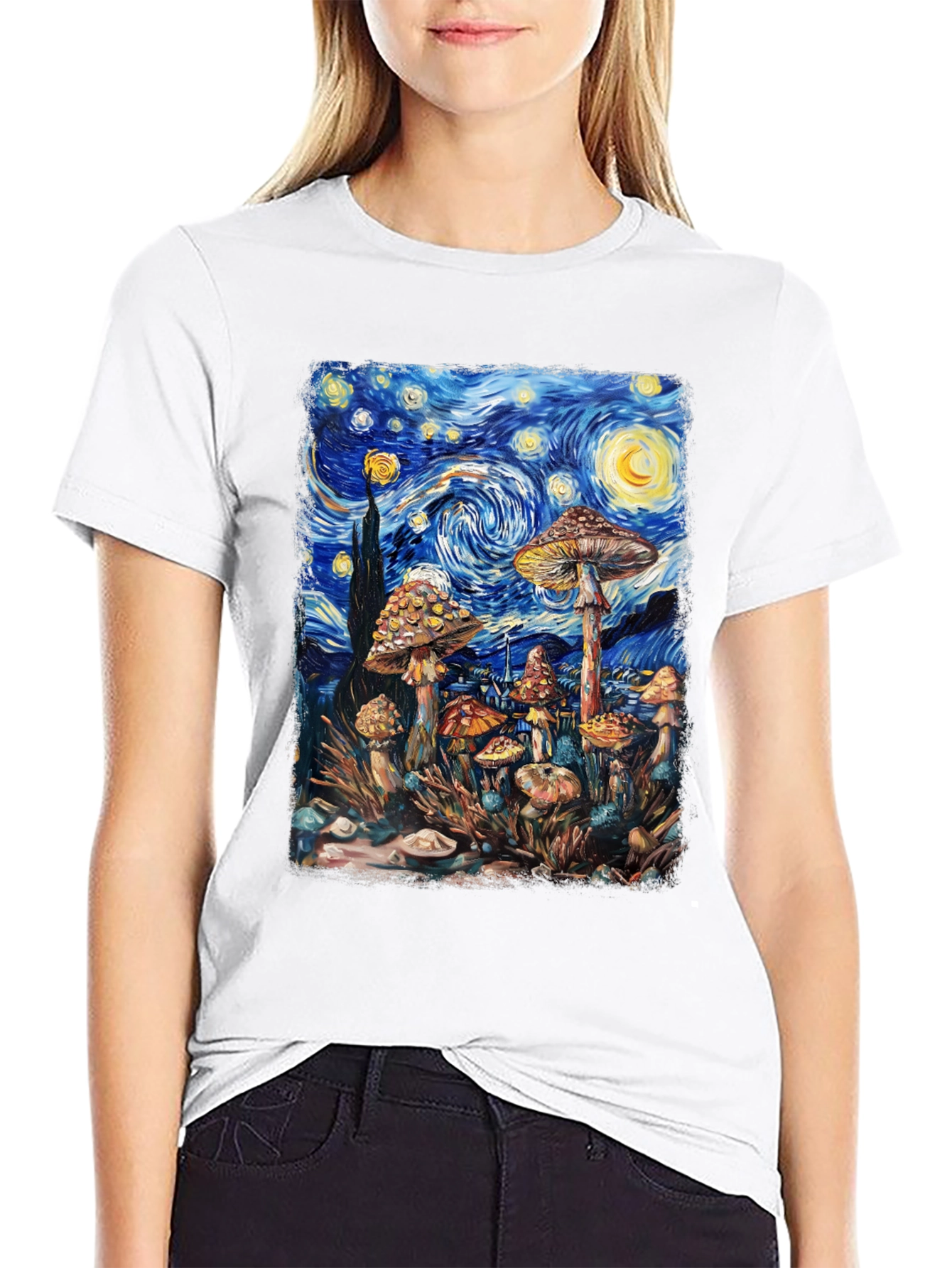 Starry Night Mushroom Tee