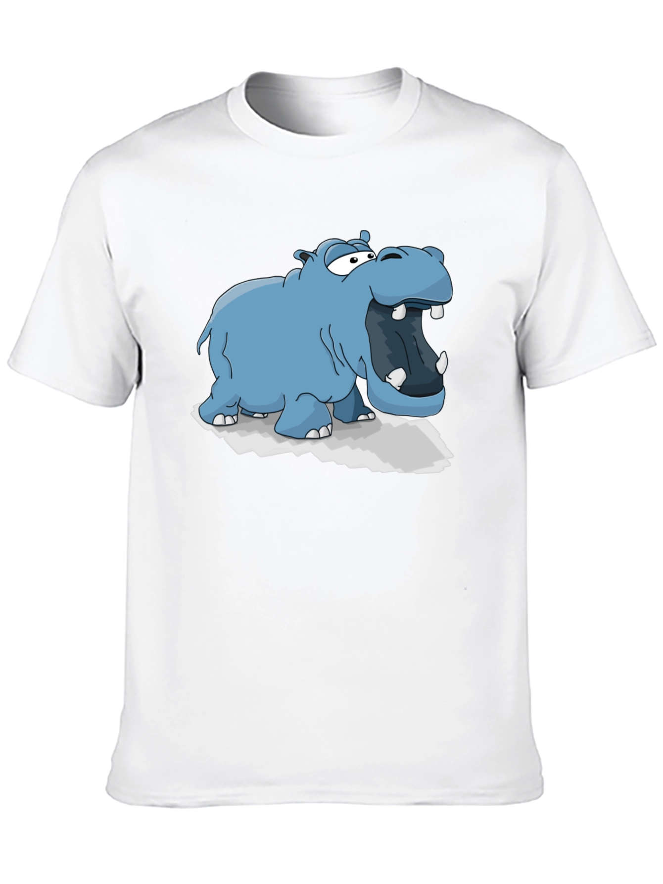Cartoon Hippo Graphic Tee