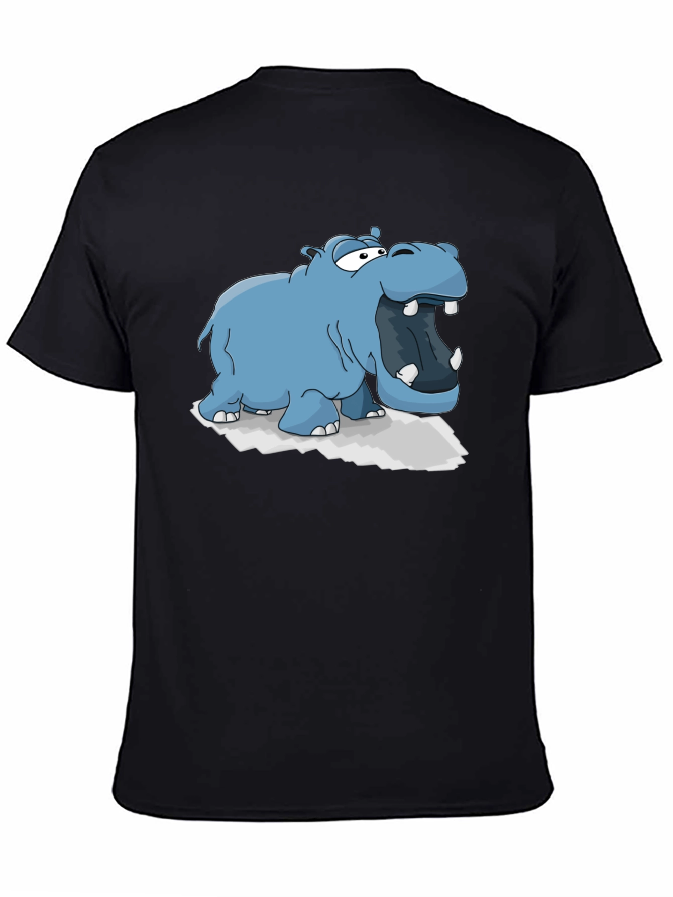 Cartoon Hippo Graphic Tee