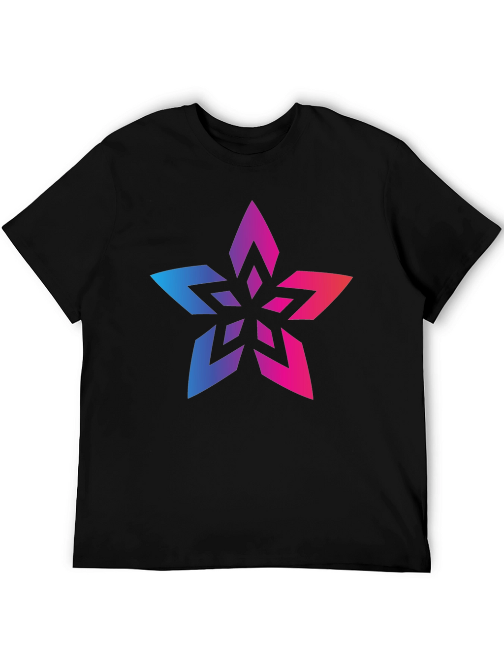 Gradient Star Black T-Shirt