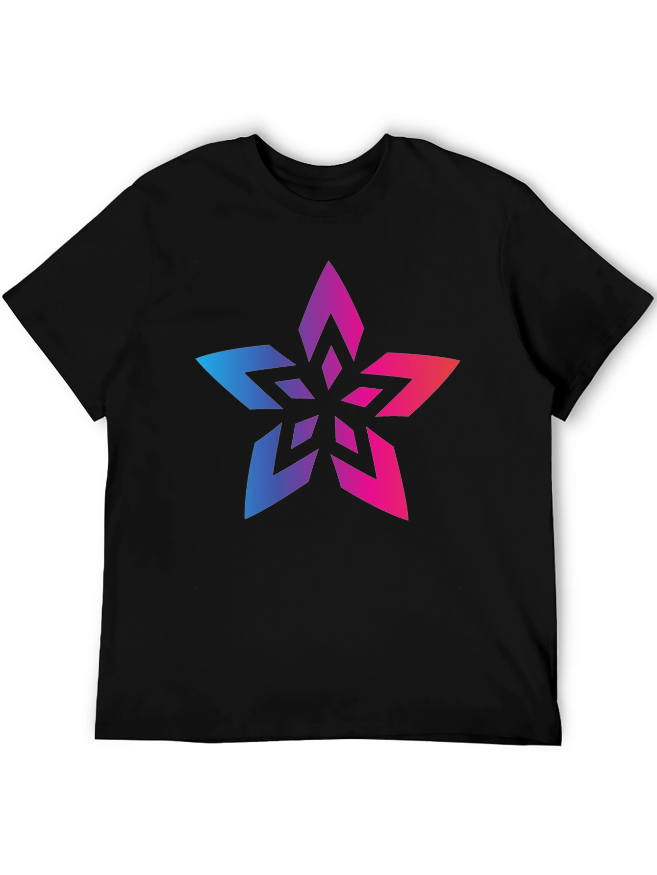 Gradient Star Black T-Shirt