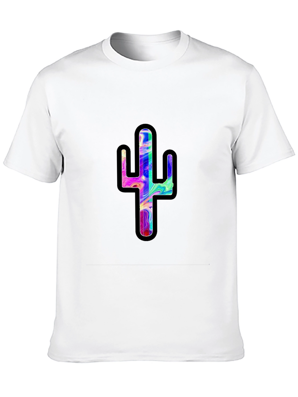 Psychedelic Cactus Black T-Shirt