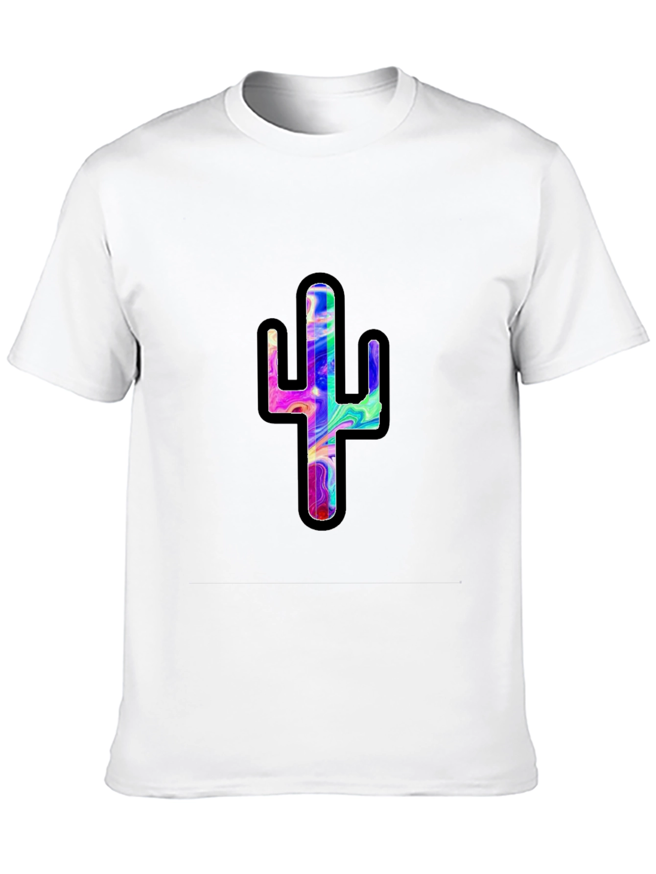 Psychedelic Cactus Black T-Shirt