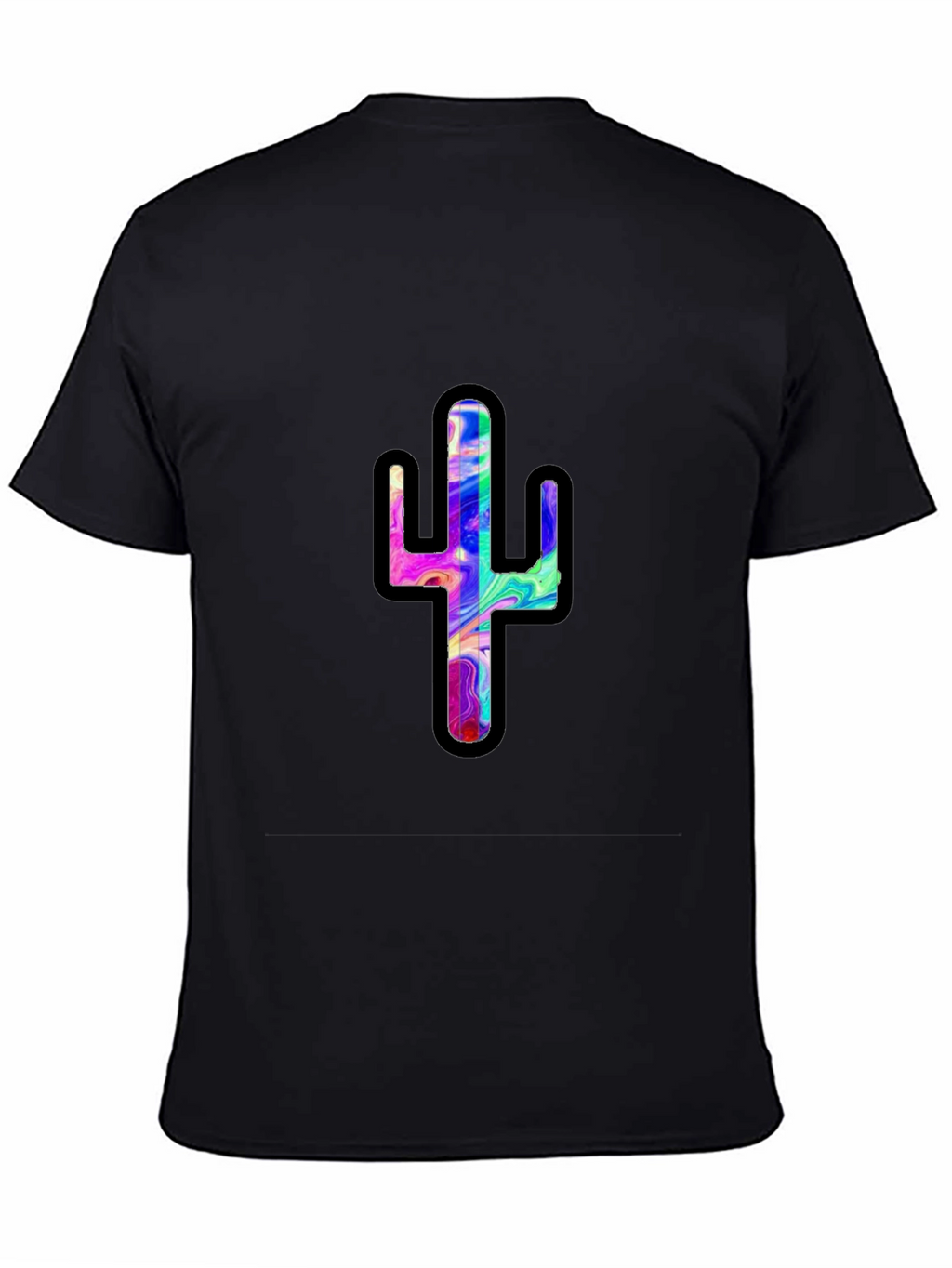 Psychedelic Cactus Black T-Shirt