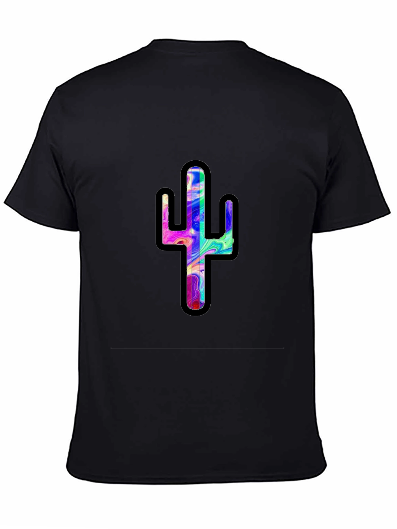 Psychedelic Cactus Black T-Shirt