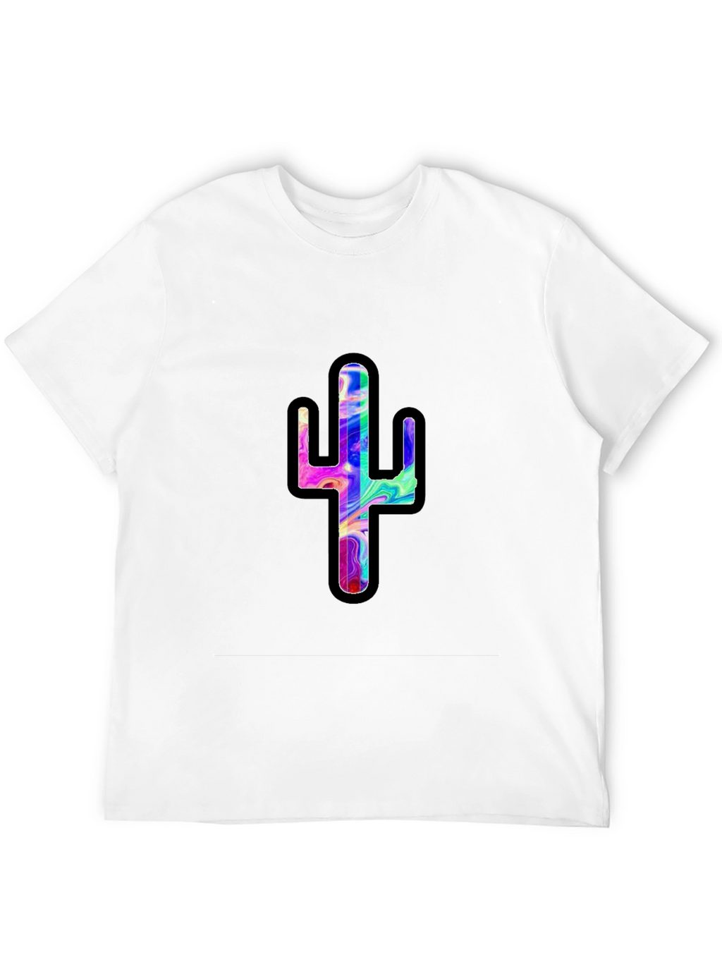 Psychedelic Cactus Black T-Shirt
