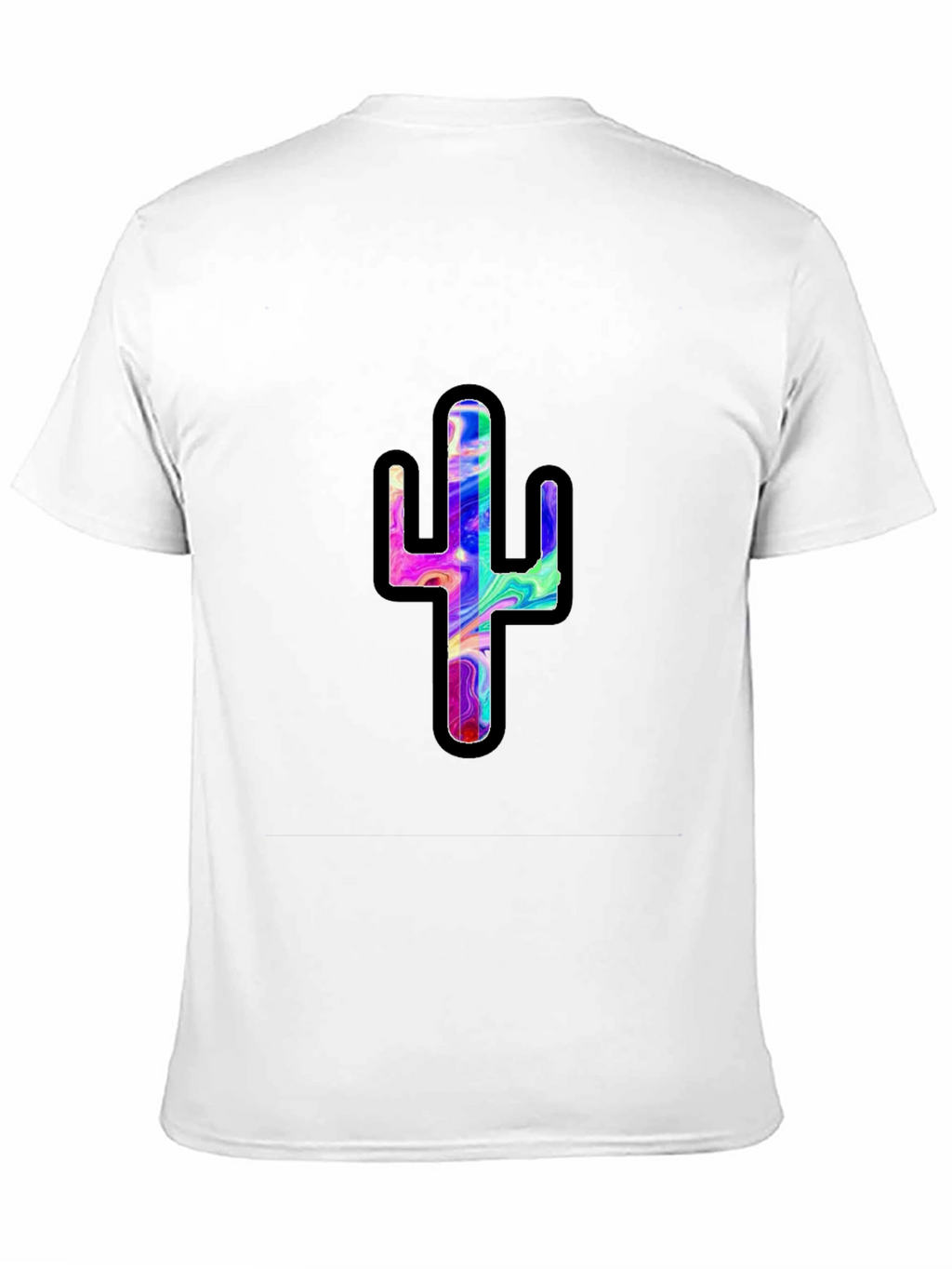 Psychedelic Cactus Black T-Shirt