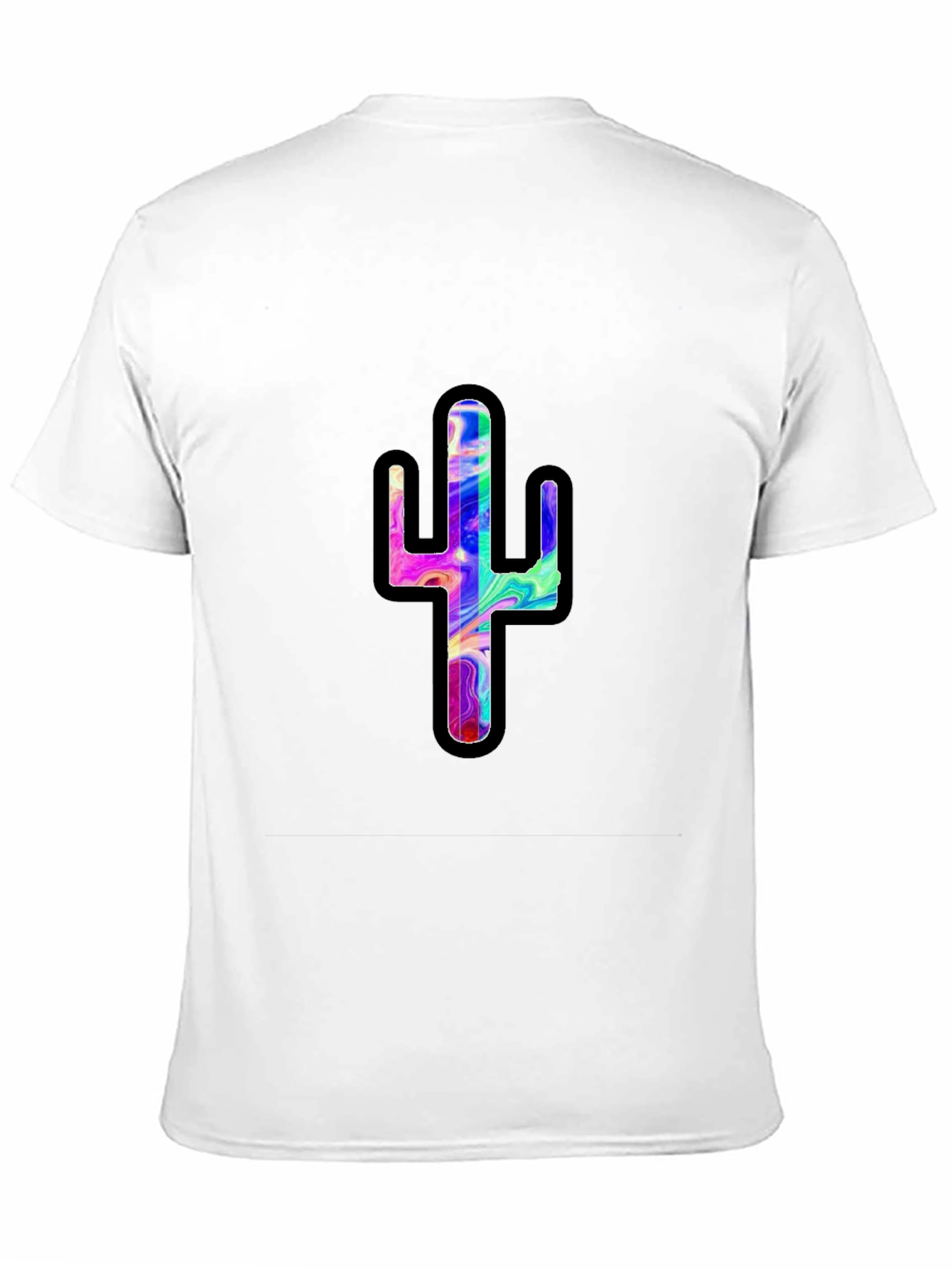 Psychedelic Cactus Black T-Shirt