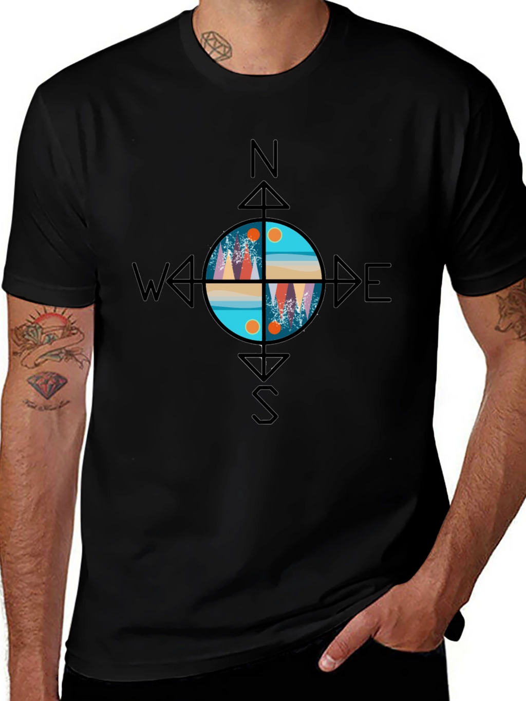 Compass Graphic Tee - Adventure Awaits