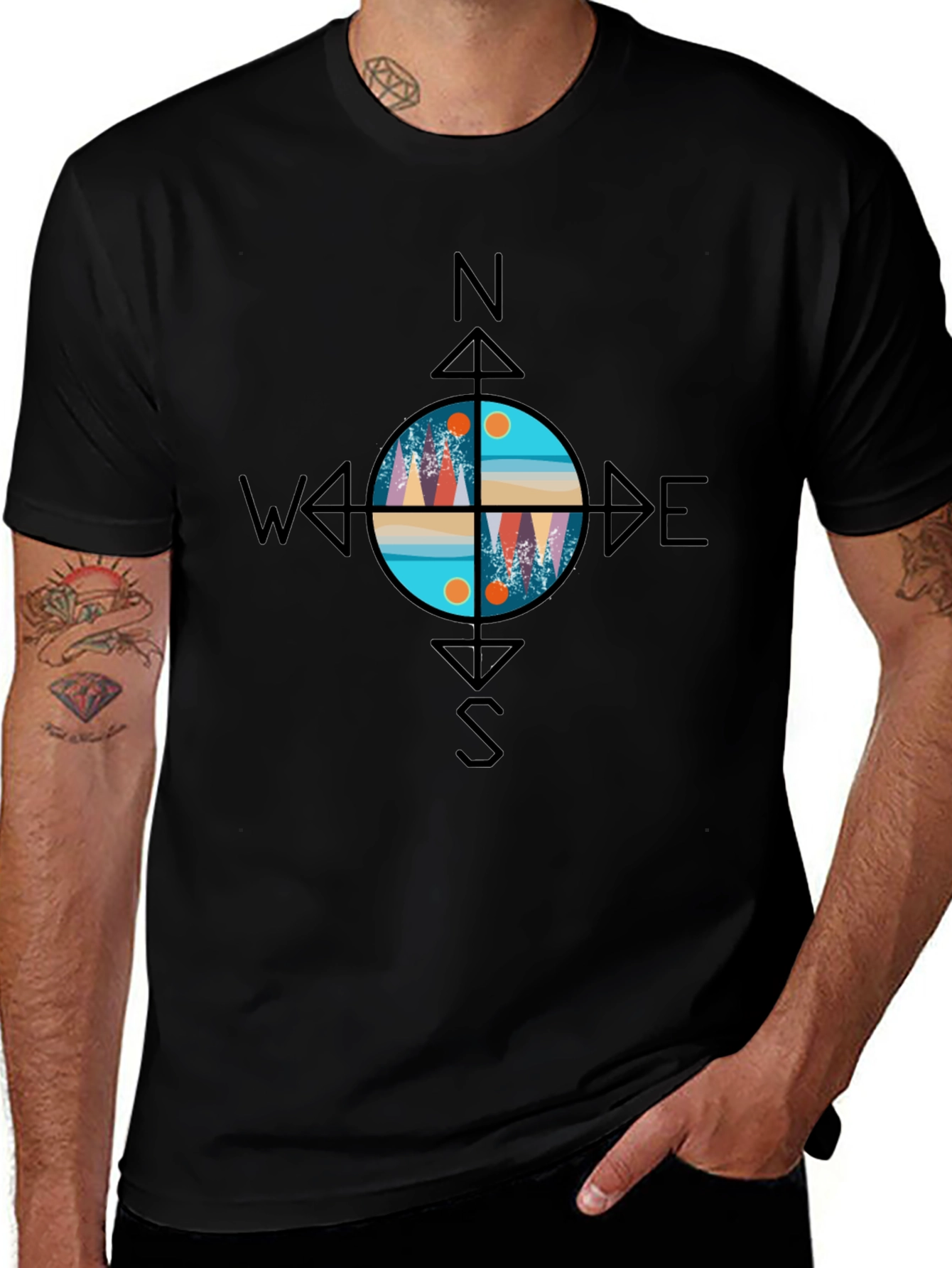 Compass Graphic Tee - Adventure Awaits
