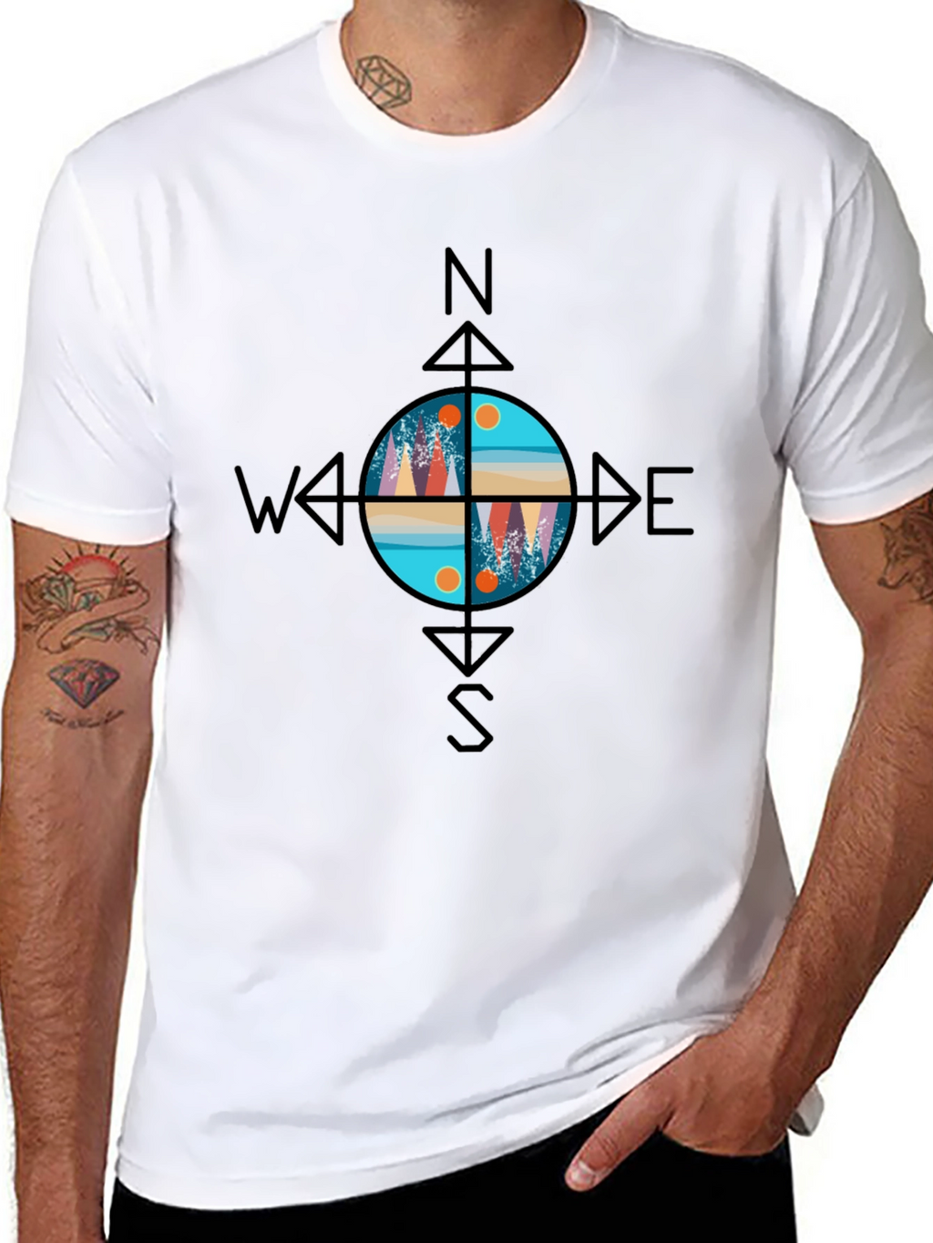 Compass Graphic Tee - Adventure Awaits
