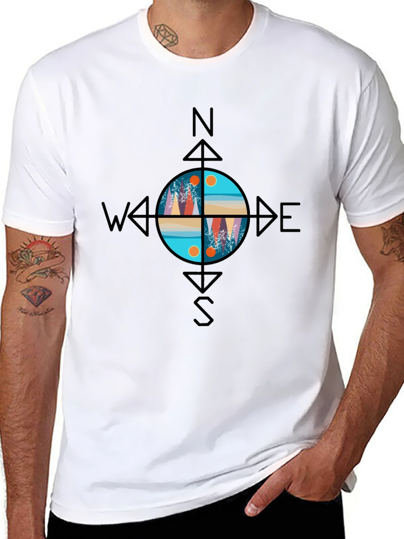 Compass Graphic Tee - Adventure Awaits