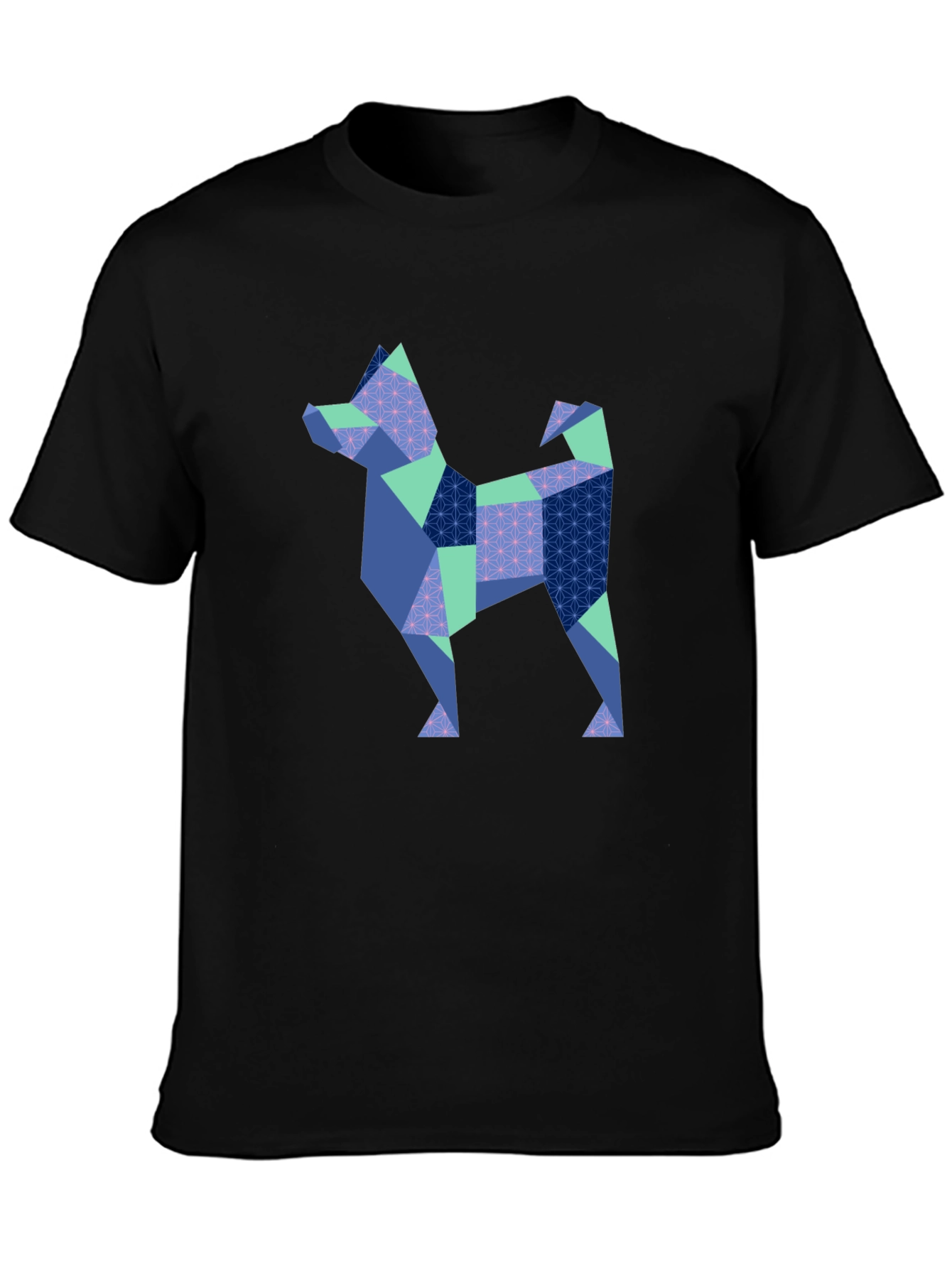 Geometric Dog Print T-Shirt