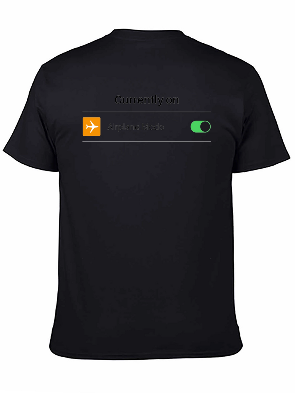 Airplane Mode On Black T-Shirt