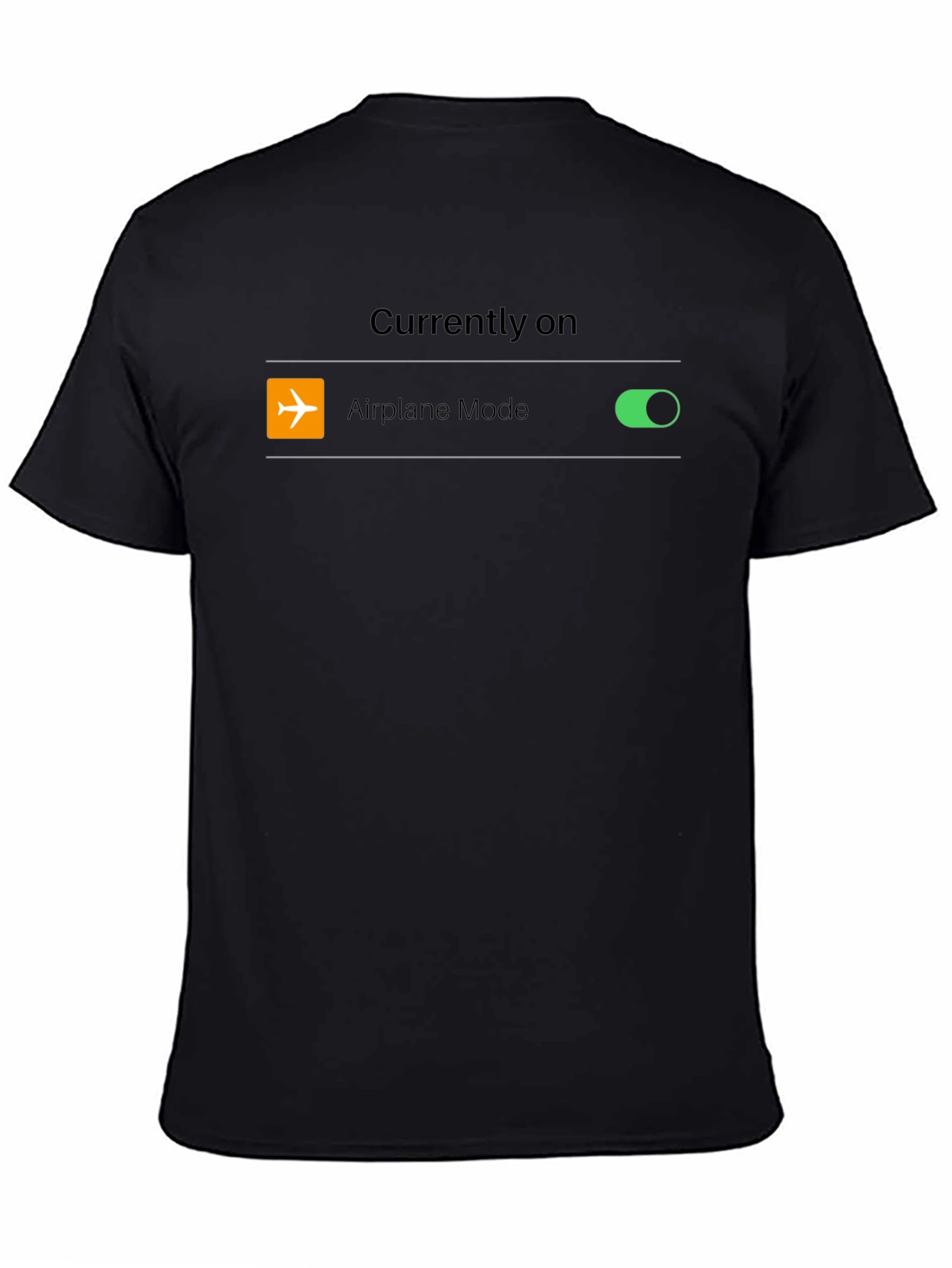 Airplane Mode On Black T-Shirt